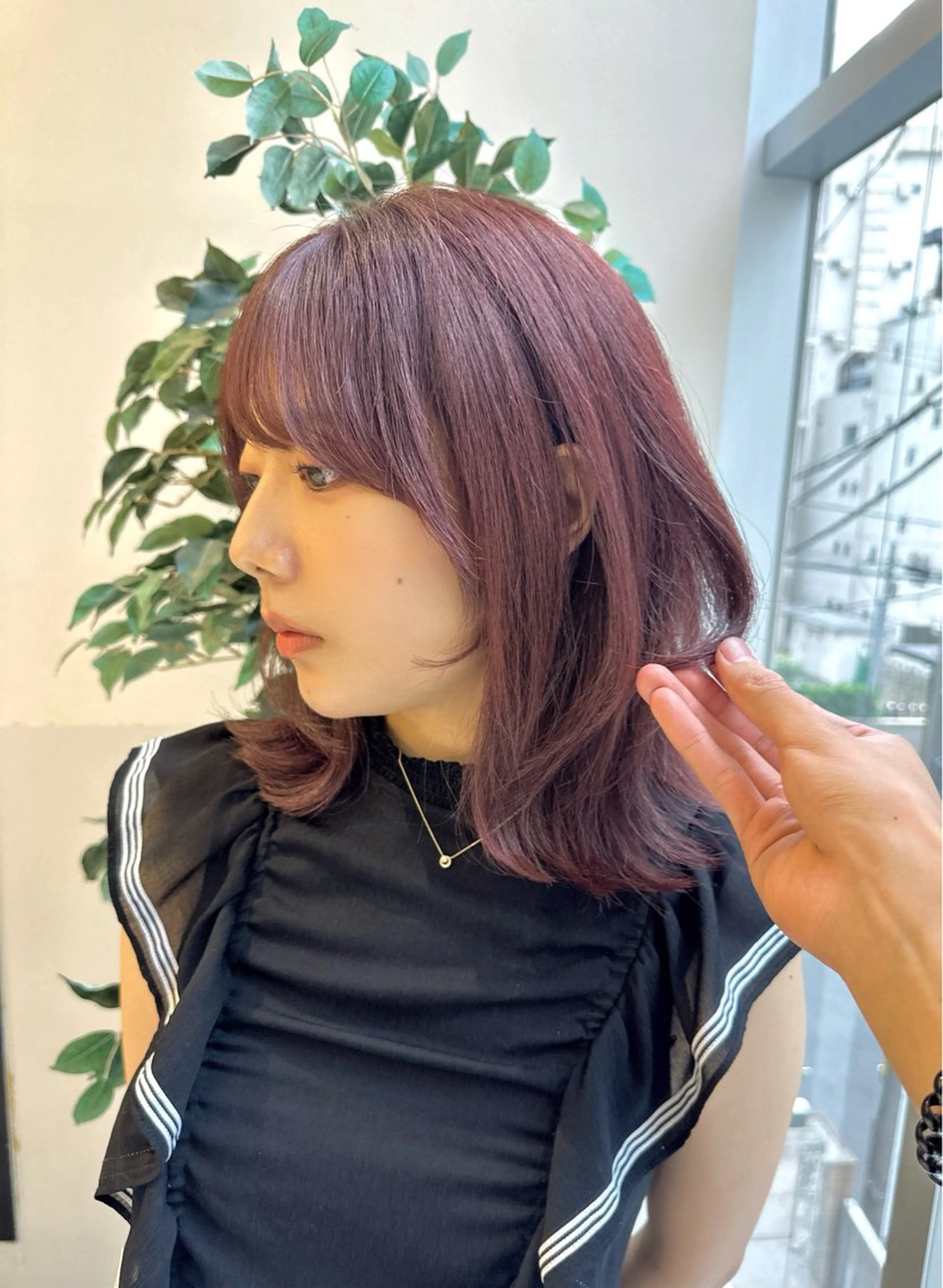 ミディアム カラー ブリーチ ラベンダーカラー ブリーチなしカラー ピンクカラー ピンクラベンダー カット ヘアカラー トリートメント LUMO所属・矢野 晃平のヘアスタイル