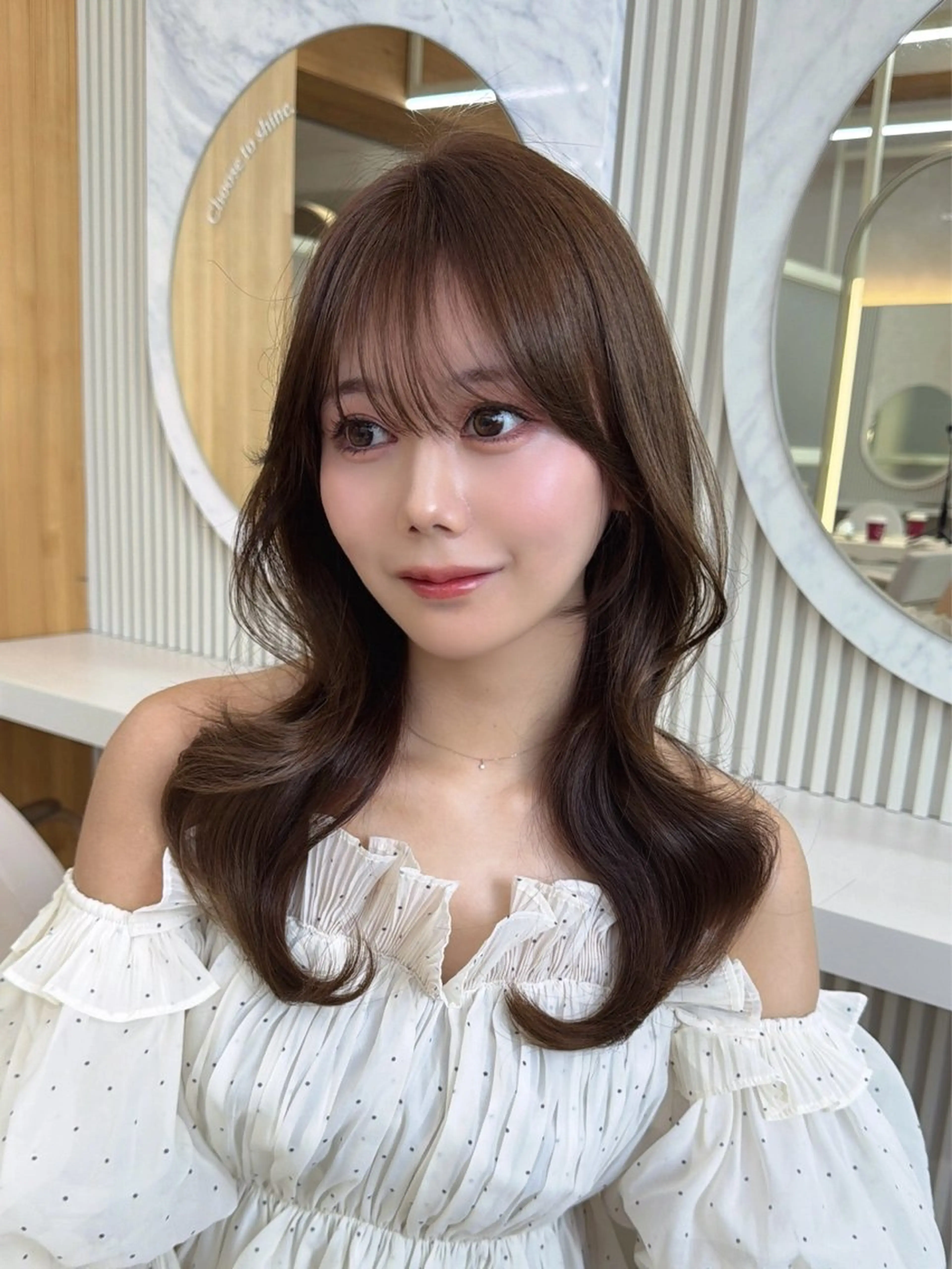 セミロング カット ヘアカラー トリートメント 顔周り/艶感カラー /レイヤー/TAKUのヘアスタイル