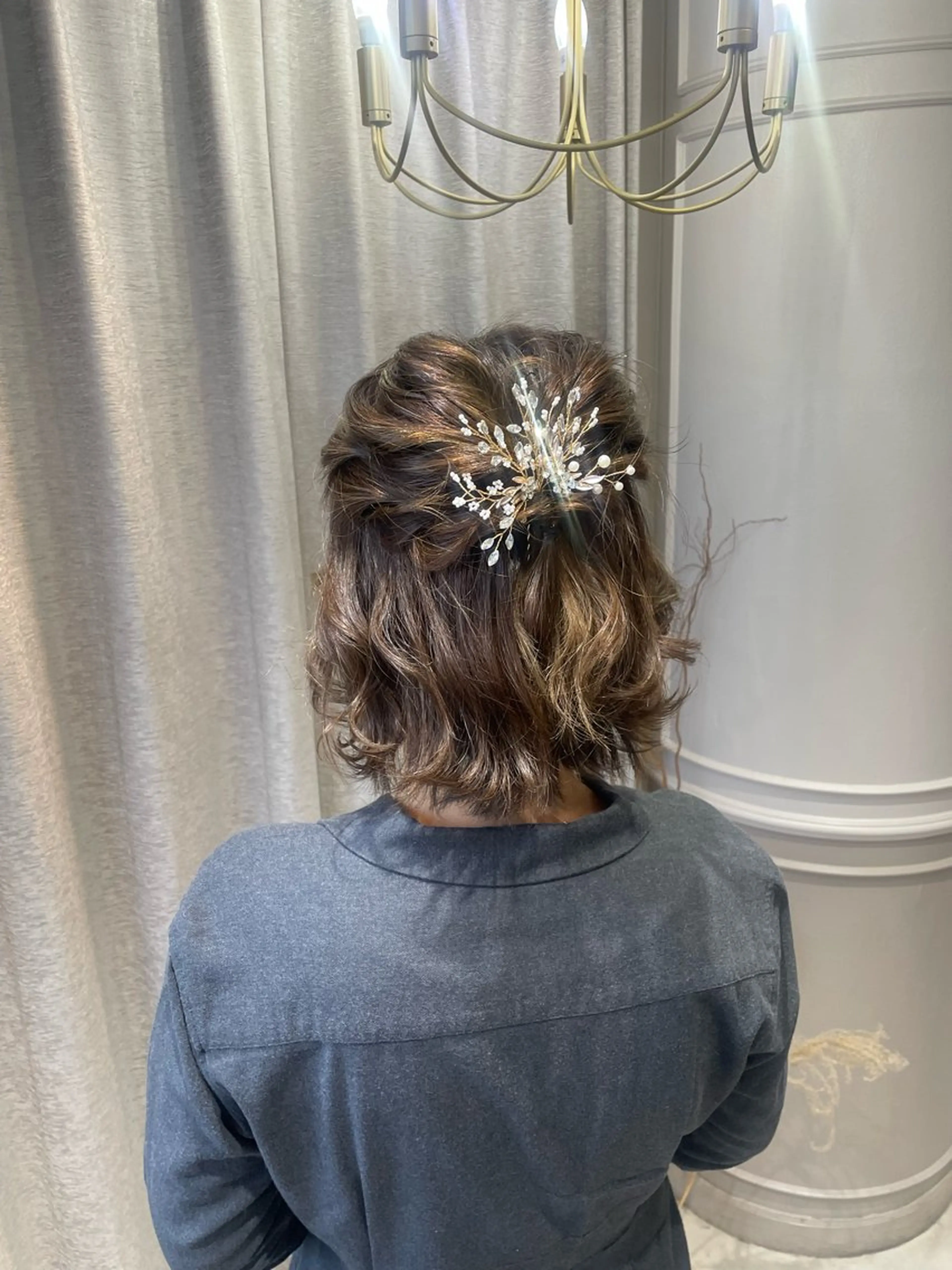 ショート ヘアアレンジ ヘアセット ayano / 透明感・くすみカラーのヘアスタイル