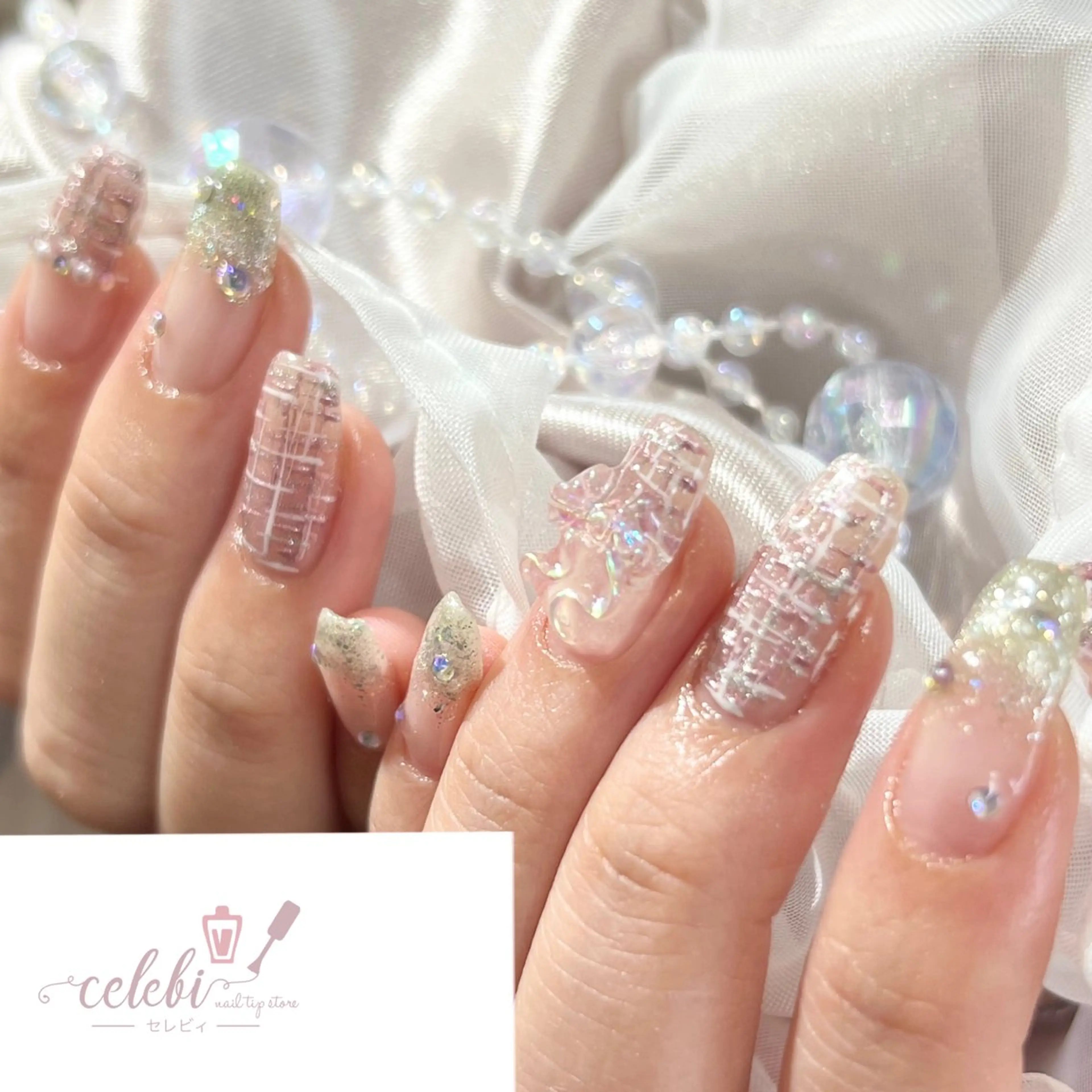ネイル ハンドネイル ハンドケア オーダーネイルチップ サロンcelebiのネイルデザイン