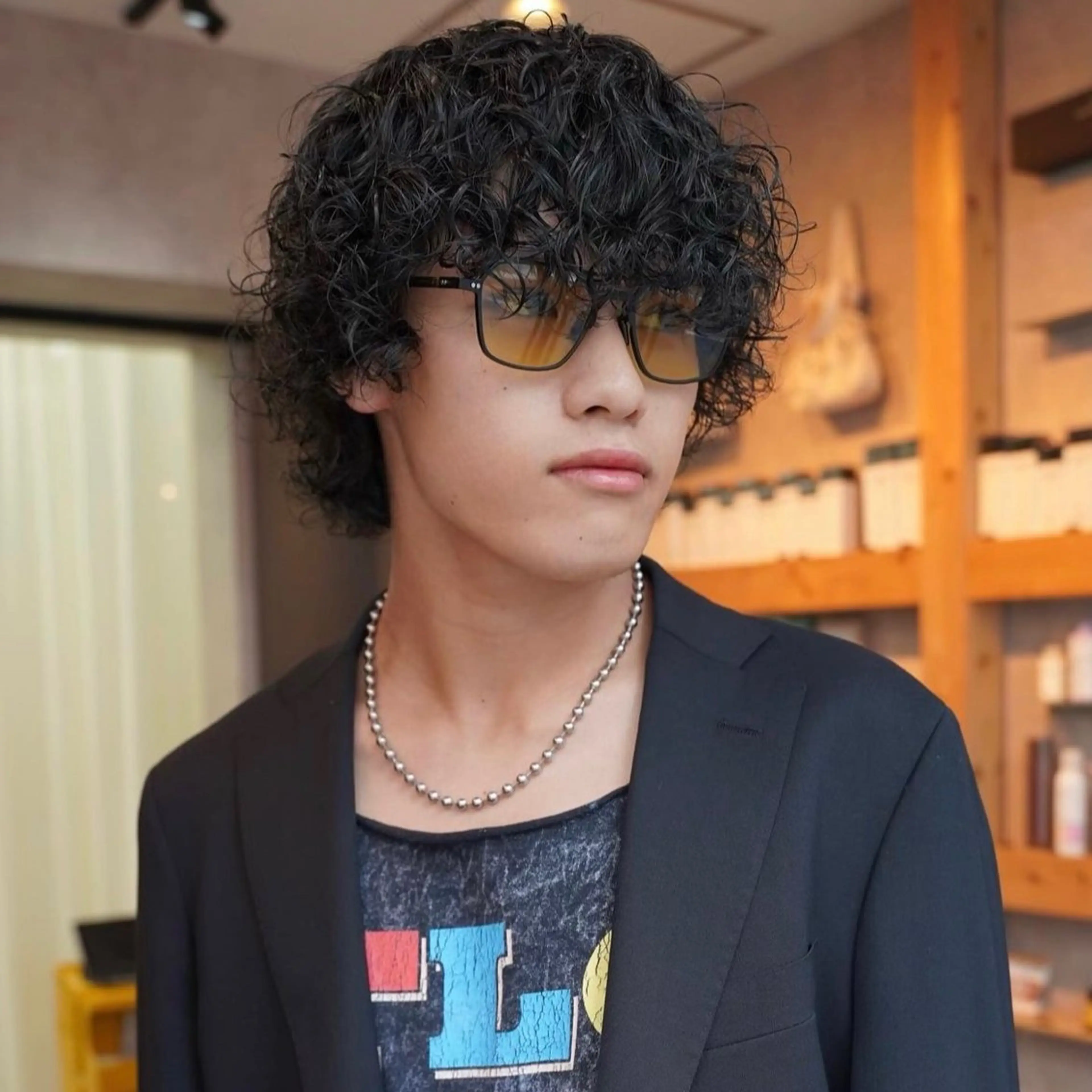 パーマ メンズ メンズパーマ ブロンド／ブリーチ 【SITY.】のヘアスタイル