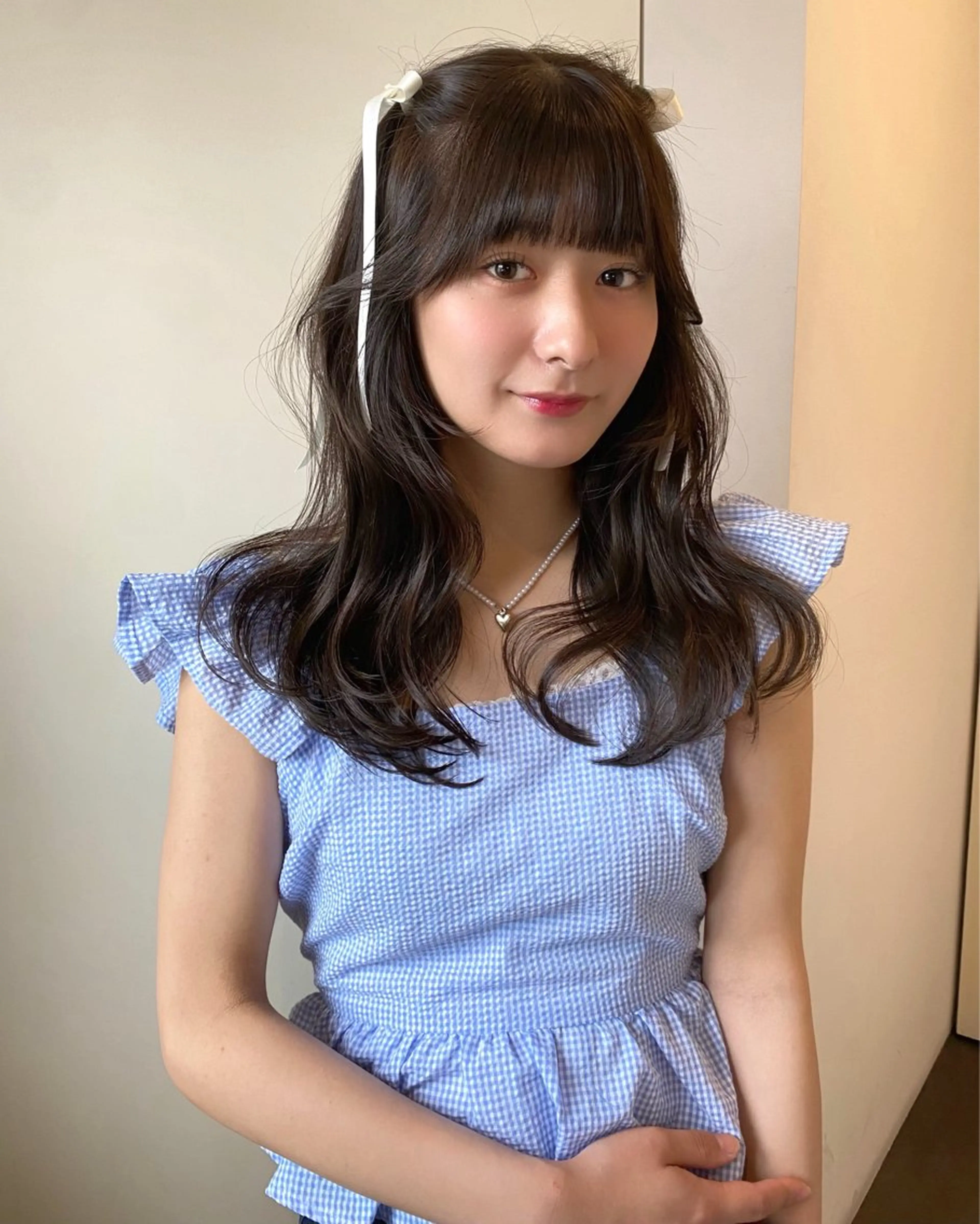 ロング カラー ベージュカラー ブリーチ 透明感カラー ダブルカラー ブリーチなしカラー ヘアカラー mizuki/ピンク ベージュ.レイヤーのヘアスタイル