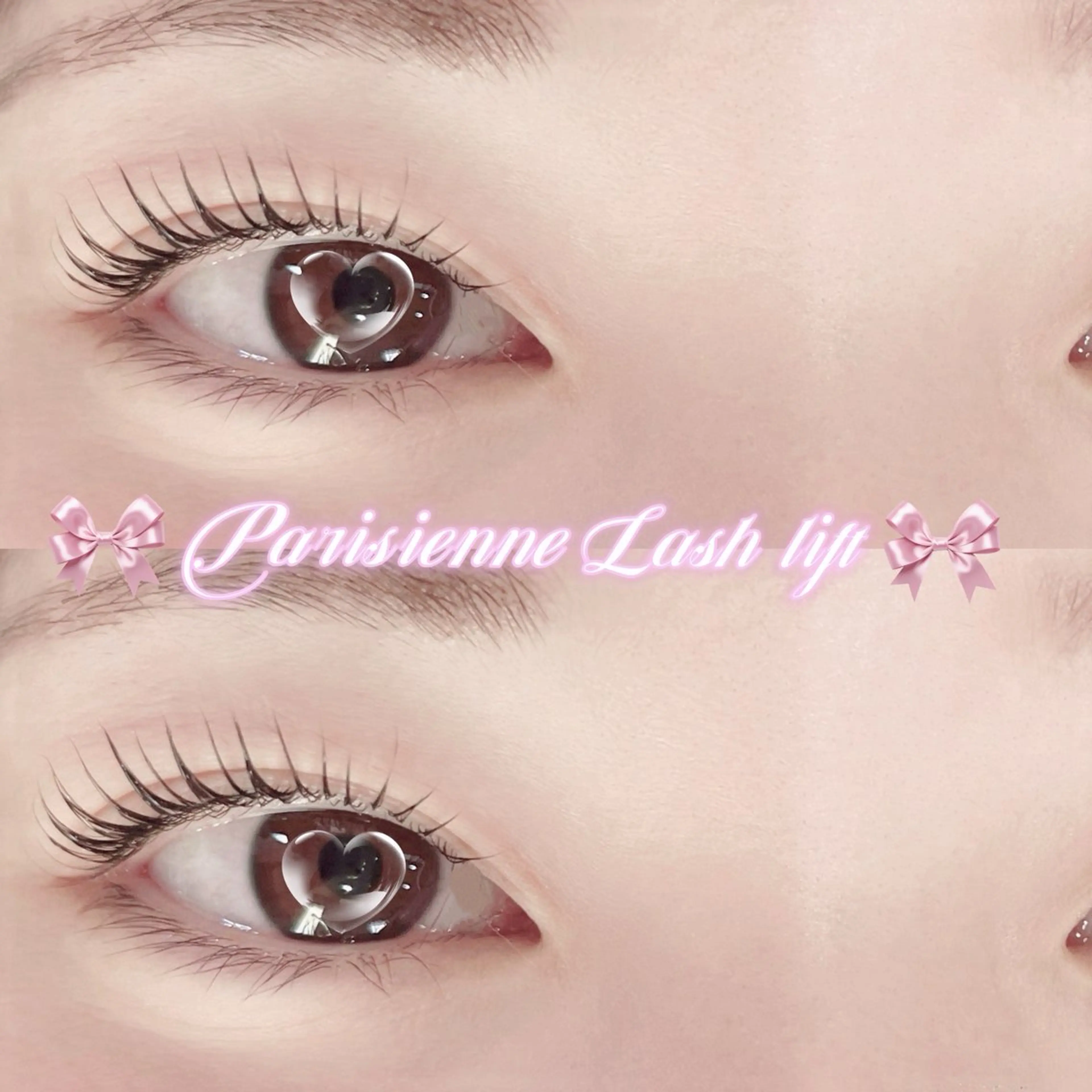 マツエク・マツパ フラットラッシュ 韓国風マツエク パリジェンヌラッシュリフト 下まつげエクステ 一重×まつ毛パーマ マツパ Rairia momoka🎀✨のマツエク・マツパデザイン