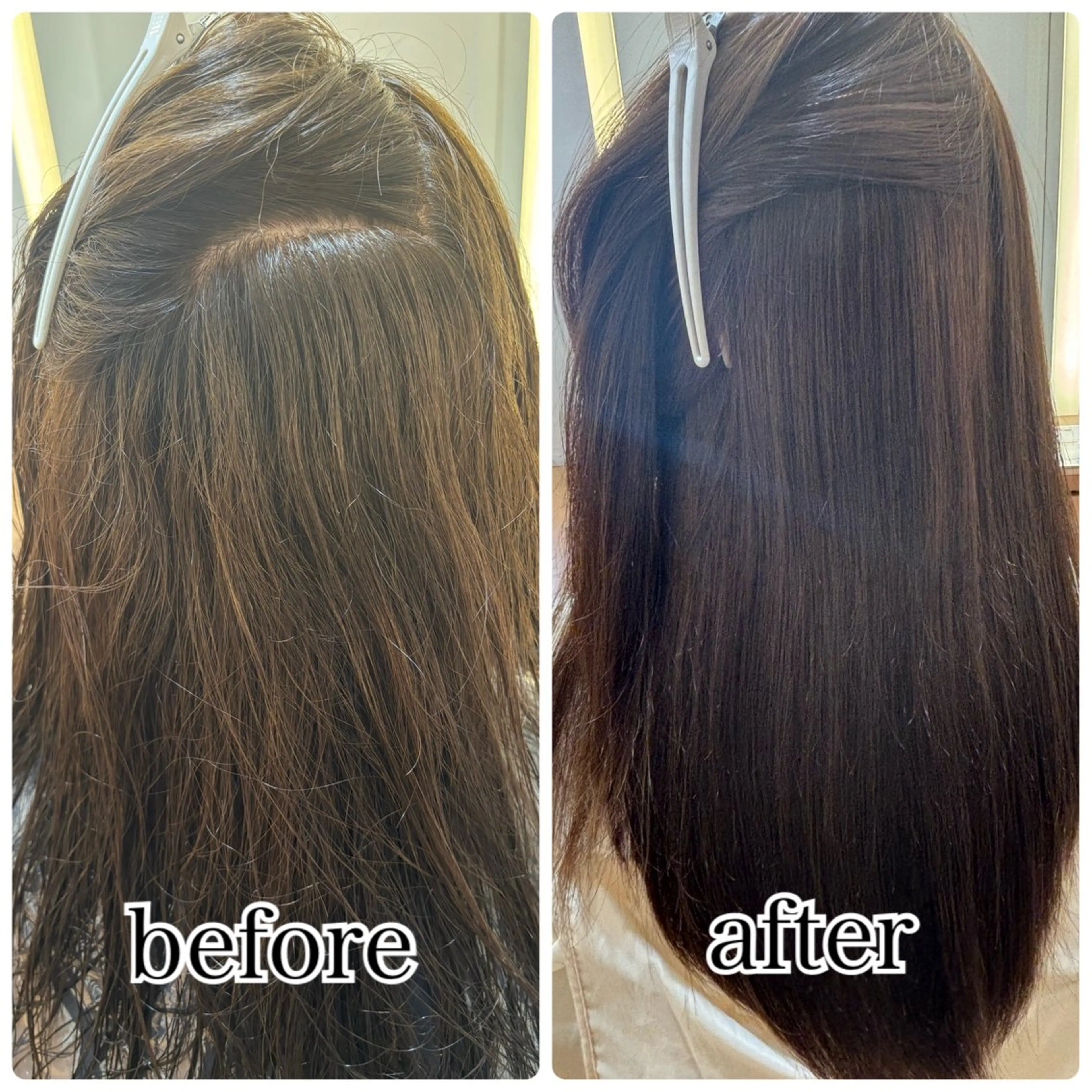 セミロング 髪質改善カラー 清利あやなのヘアスタイル