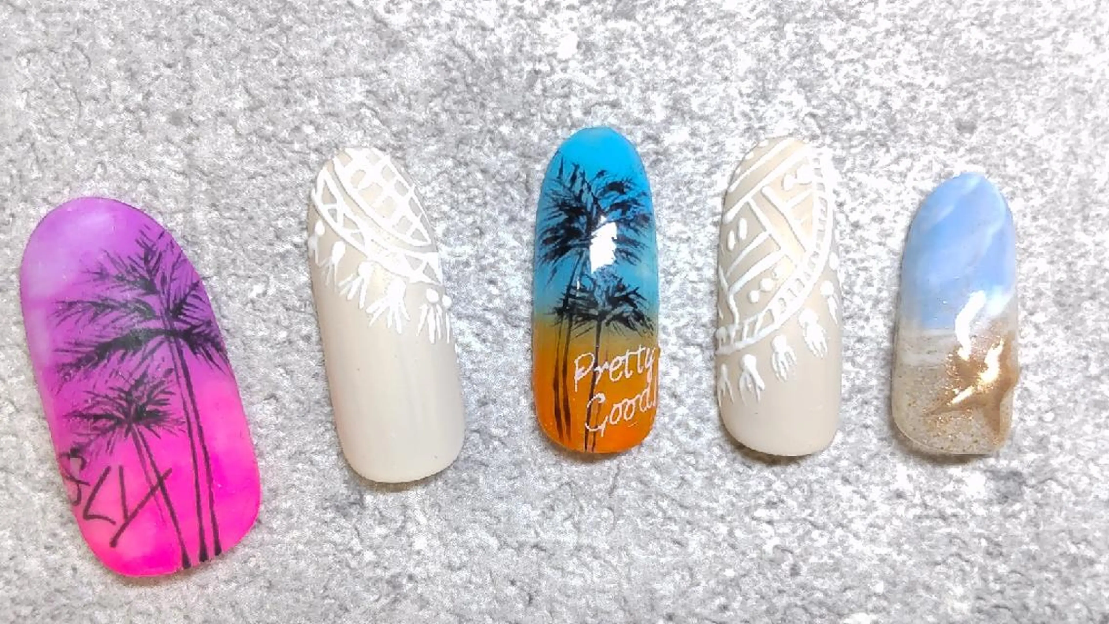 ネイル アートネイル 夏ネイル infinity skyのネイルデザイン