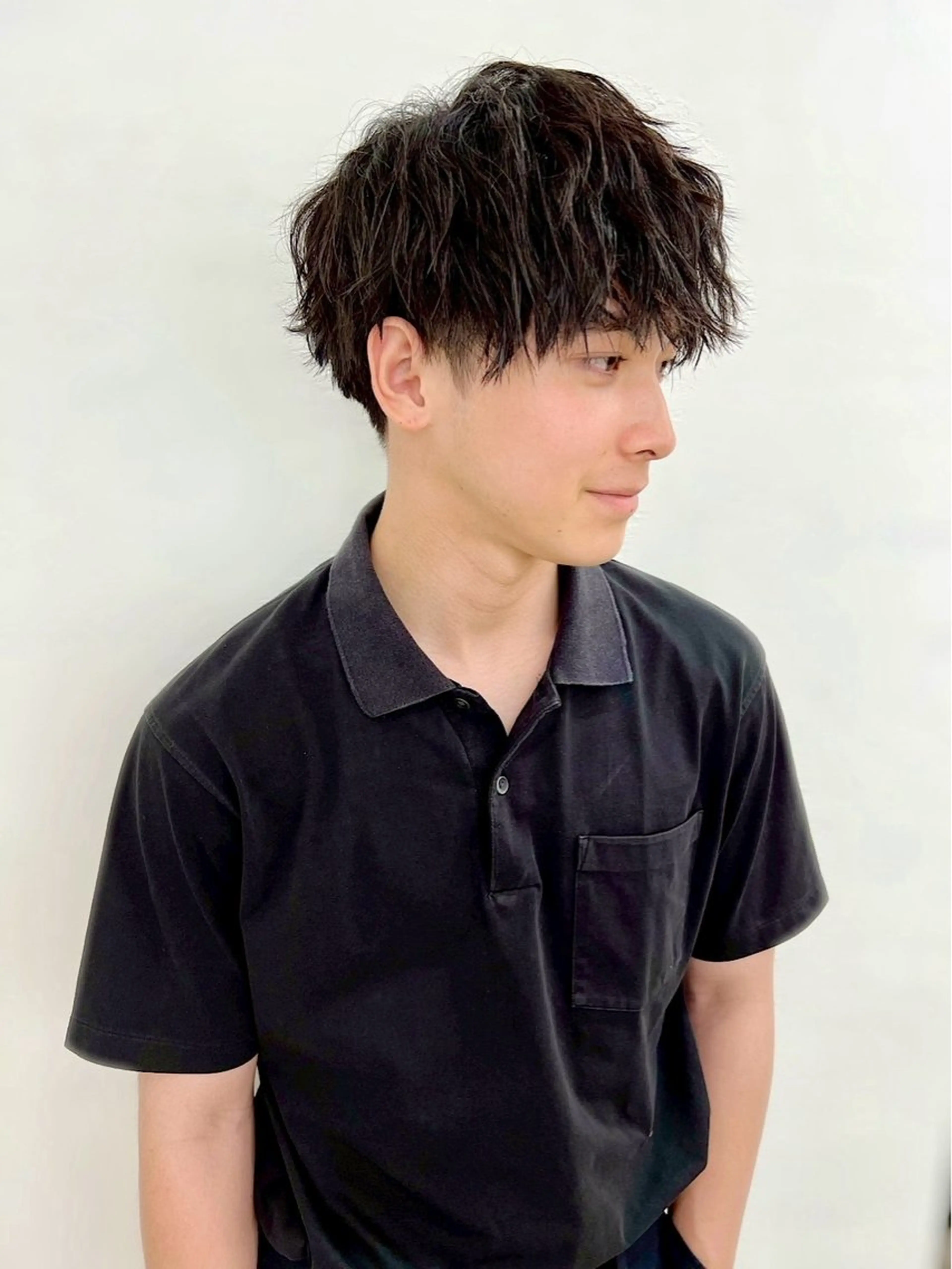 ミディアム メンズ カット パーマ ✨中野✨髪質改善✨ 野口虎剛のヘアスタイル