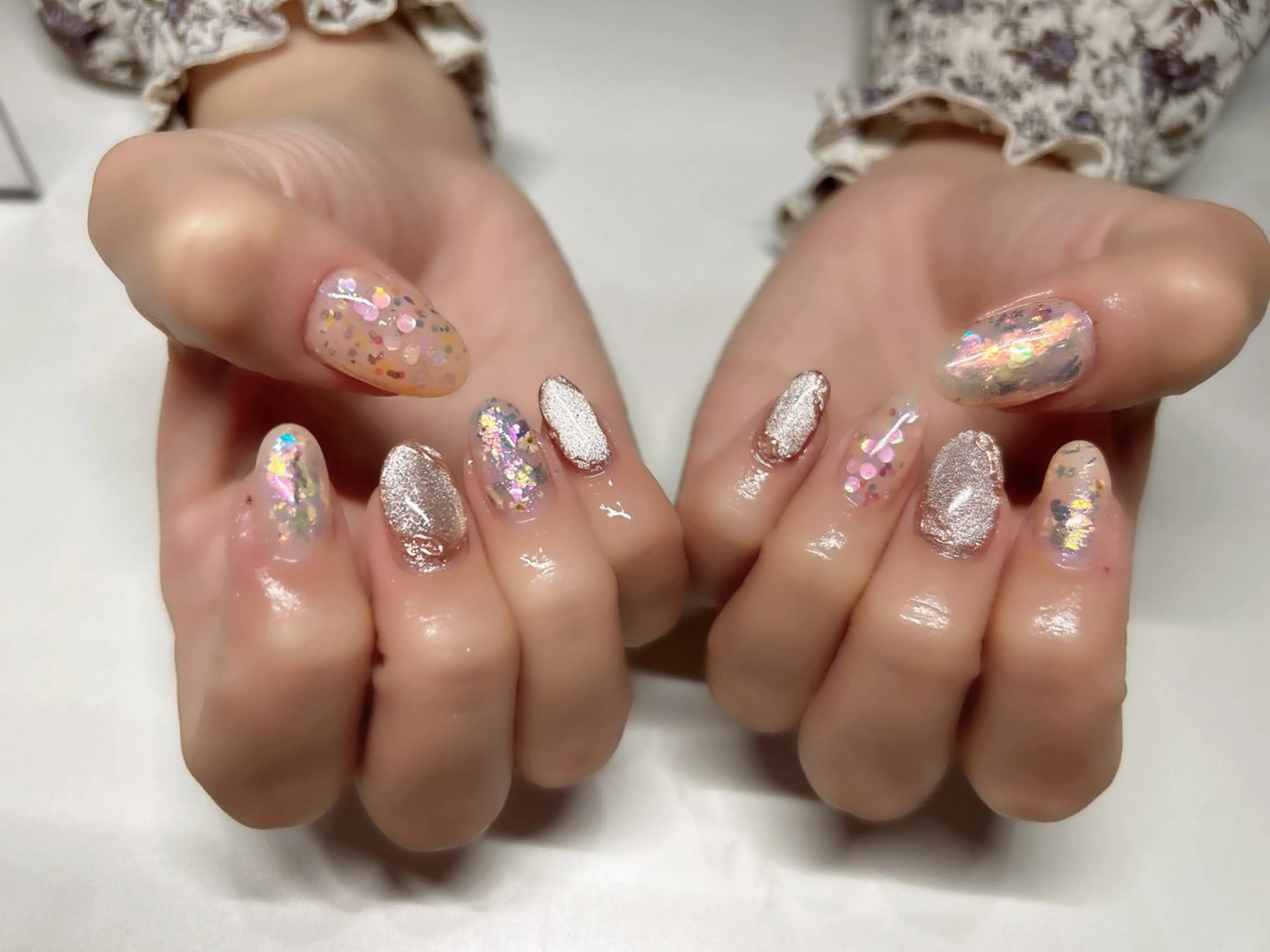 ネイル アートネイル フレンチネイル ジェルネイル グラデーション マグネットネイル ハンドネイル Miss:R 中津店所属・加藤 洋美のネイルデザイン