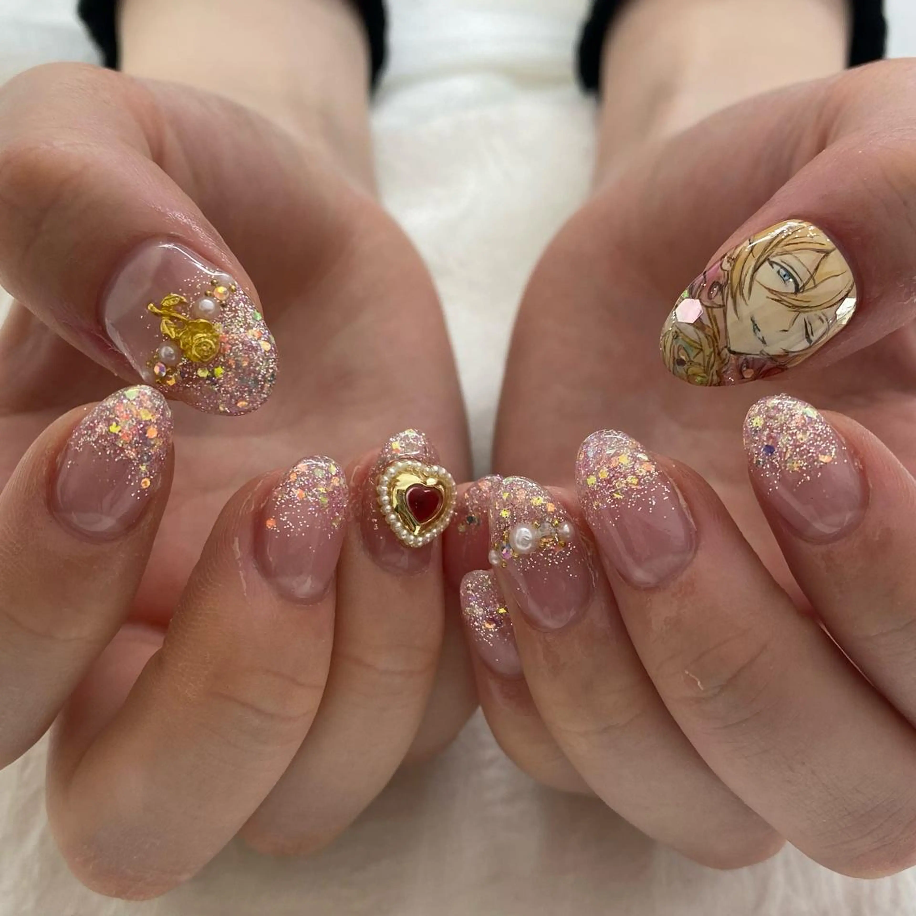 セミロング ハンドネイル 池袋痛ネイル Nok. 渡辺のネイルデザイン