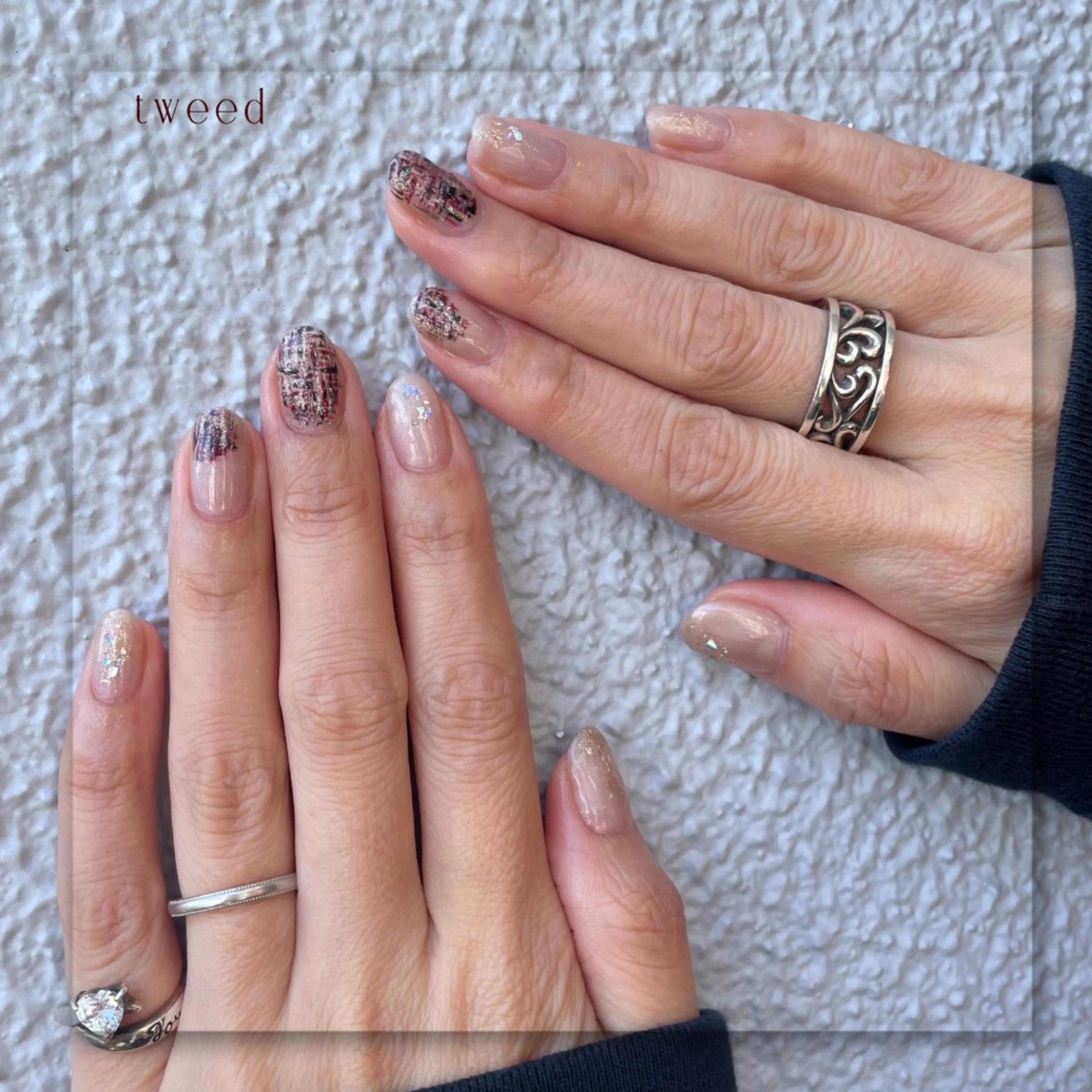 ネイル べっ甲ネイル フラワーネイル フレンチネイル マグネットネイル ニュアンスネイル Seemly 千田町店所属・フラワーパラジェル 🌸シームリーエミのネイルデザイン