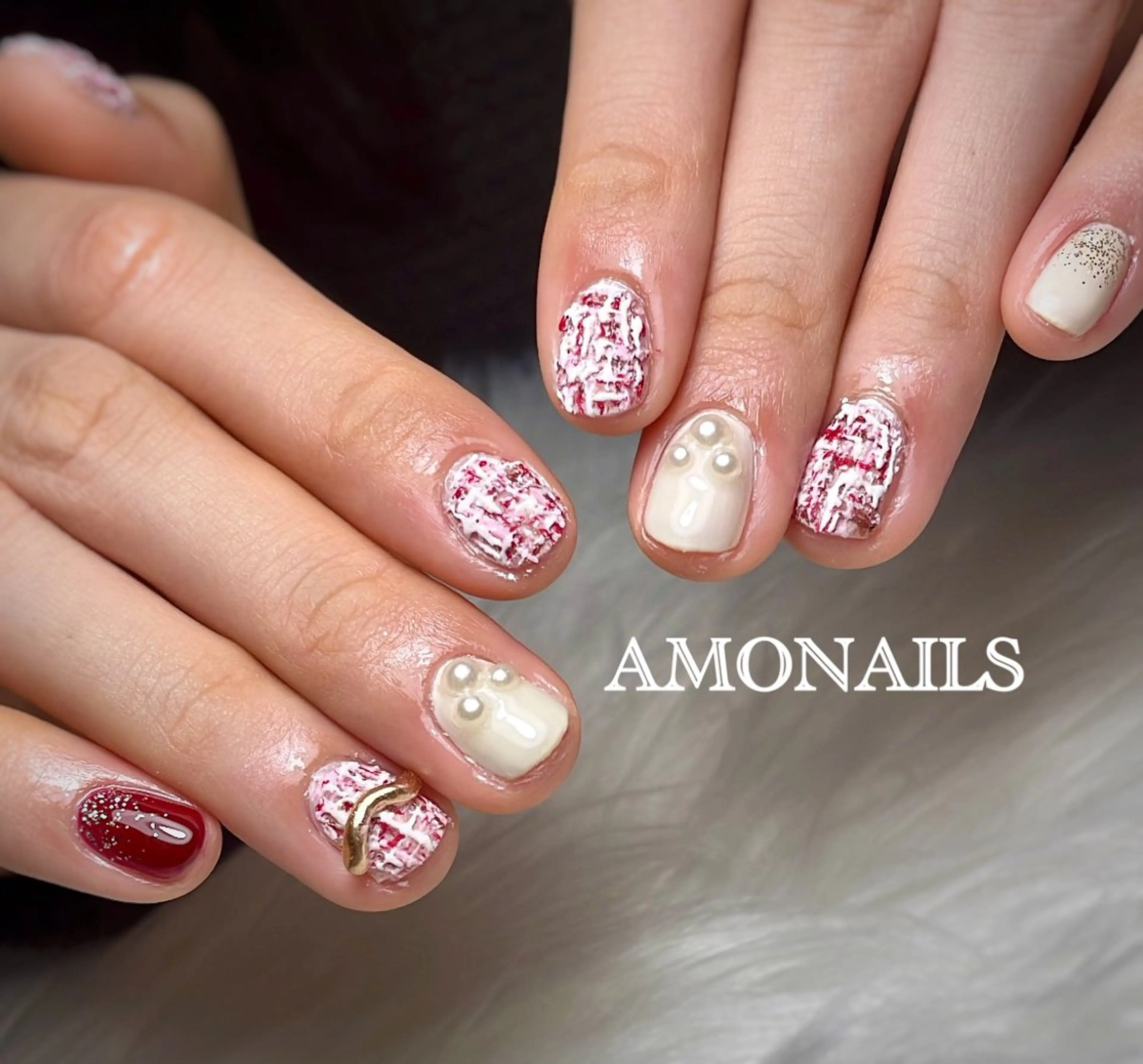 ネイル ツイードネイル AMONAILS *.のネイルデザイン