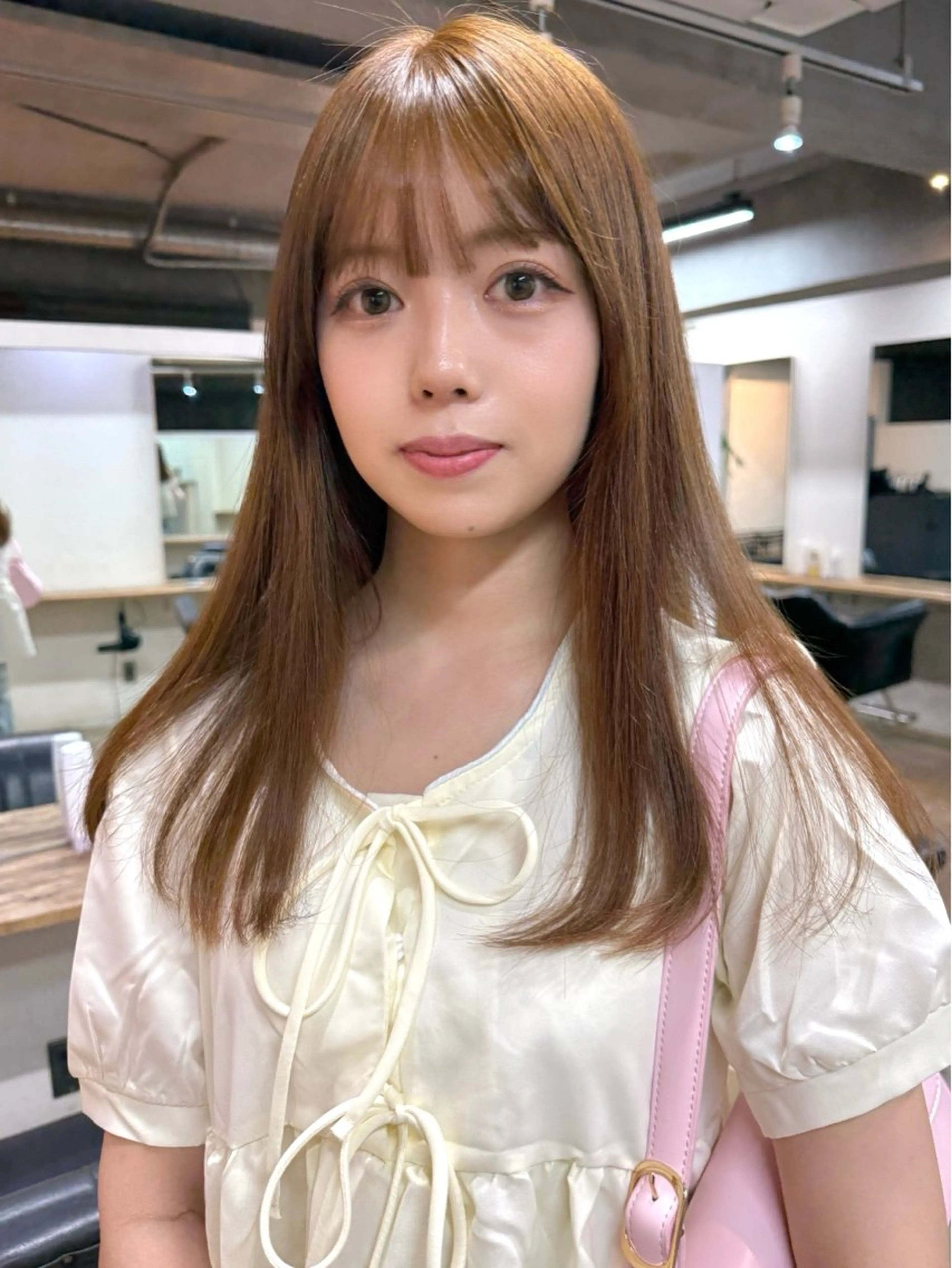 ロング カラー ベージュカラー ブリーチ ダブルカラー ブリーチなしカラー カット ヘアカラー トリートメント 森貴裕/ベージュ/ パーマ/オリーブのヘアスタイル