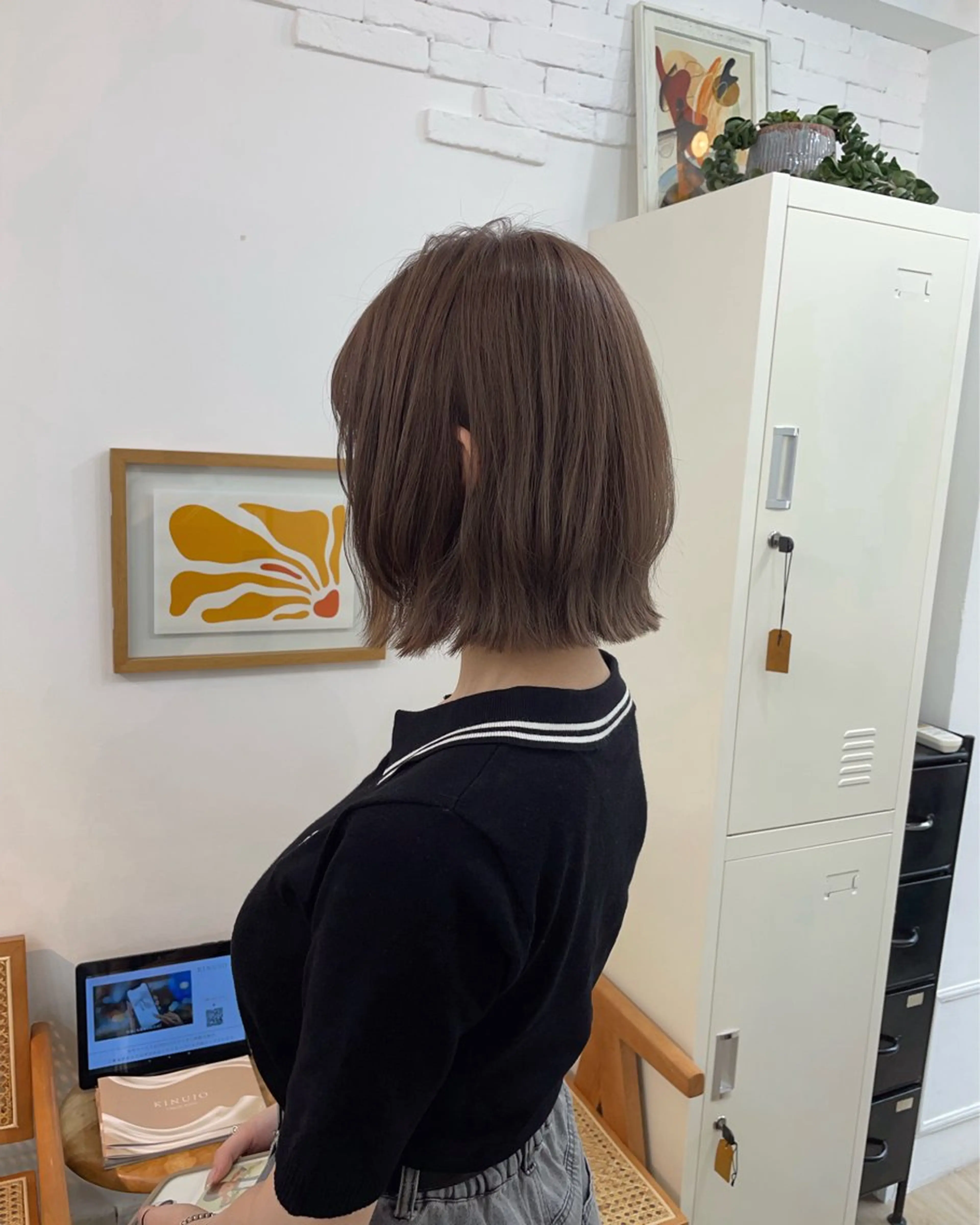 ショート カラー ブリーチ ブラウンカラー ダブルカラー ブリーチなしカラー ピンクカラー カット ヘアカラー ✨髪質改善✨原宿 えのもと　はなのヘアスタイル