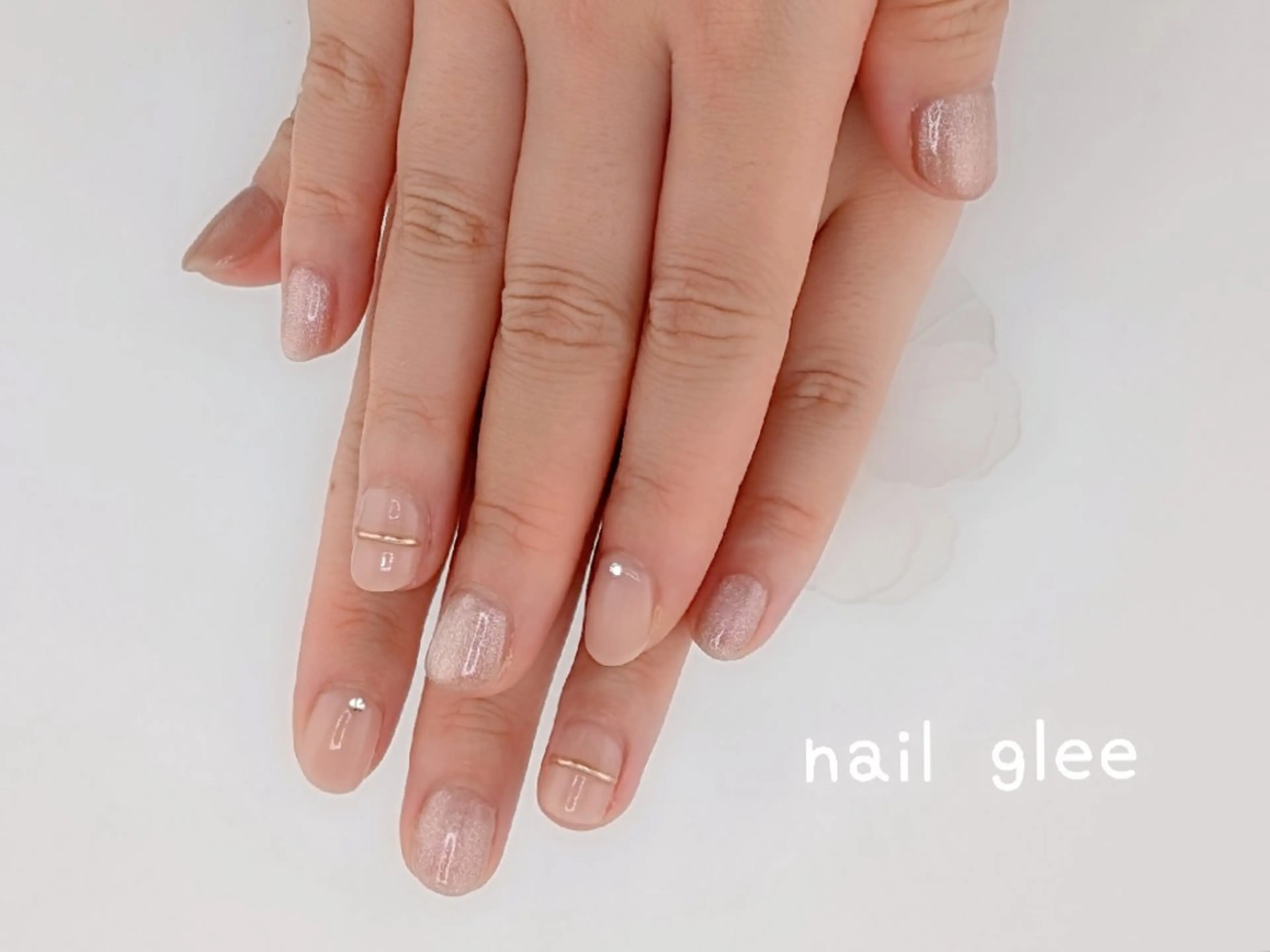 ネイル シンプルネイル ハンドネイル Azusa .nail gleeのネイルデザイン