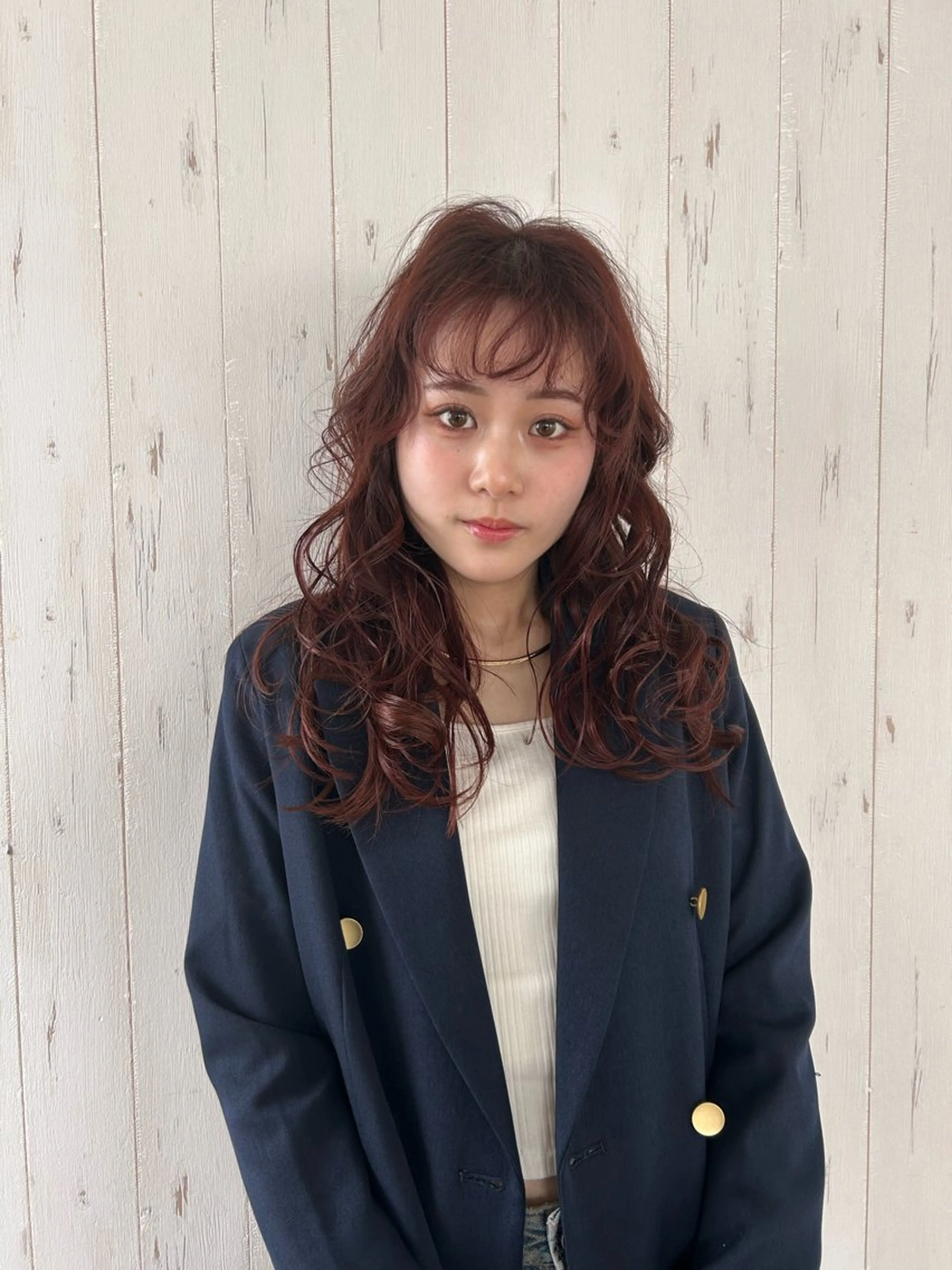 ロング パーマ 中原 優美のヘアスタイル
