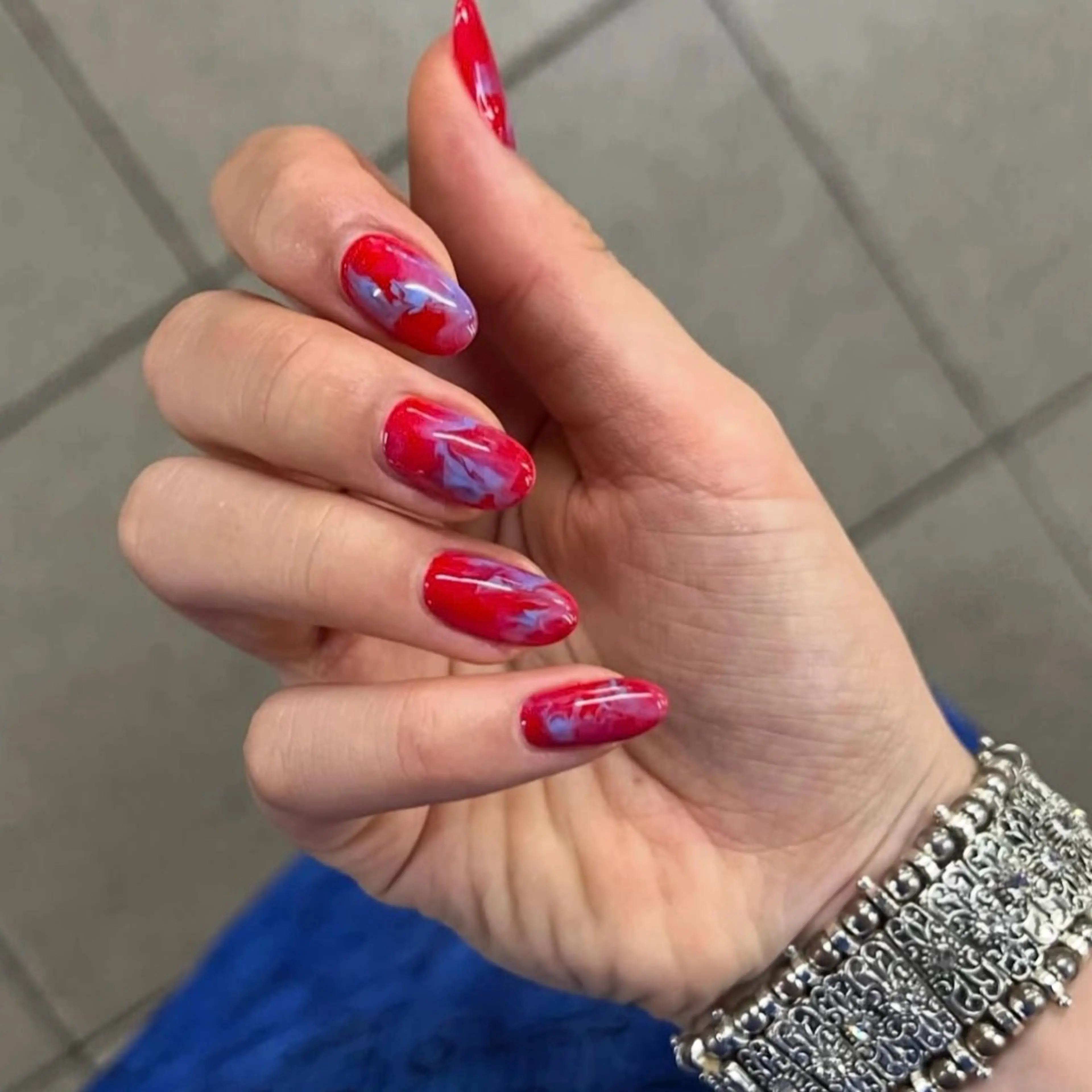 メンズ ネイル 大理石ネイル(マーブル) YOKE所属・Kaneko Arisaのネイルデザイン