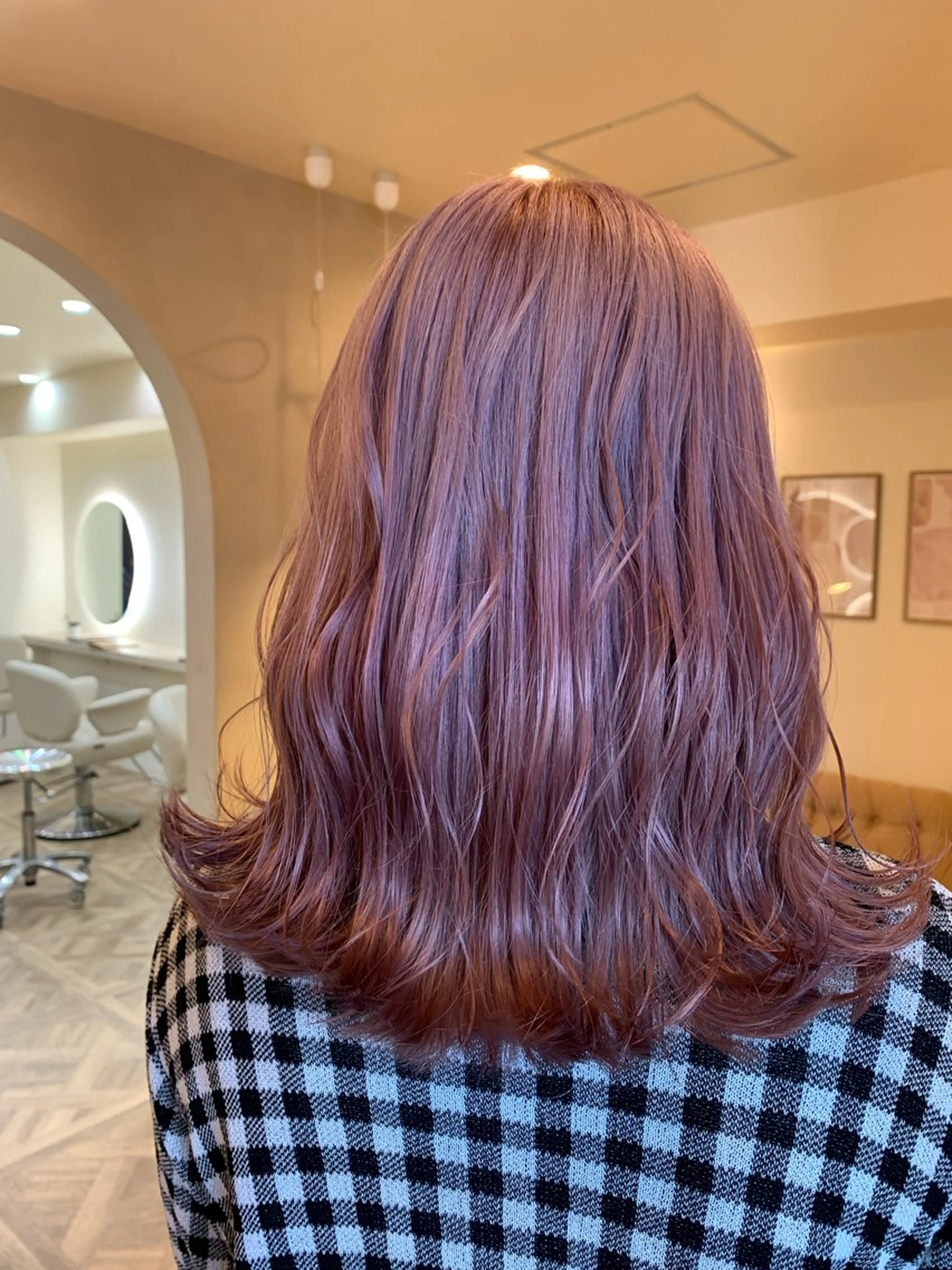 ミディアム カラー 矢場町/ダブルカラー /レイヤー/アリサのヘアスタイル