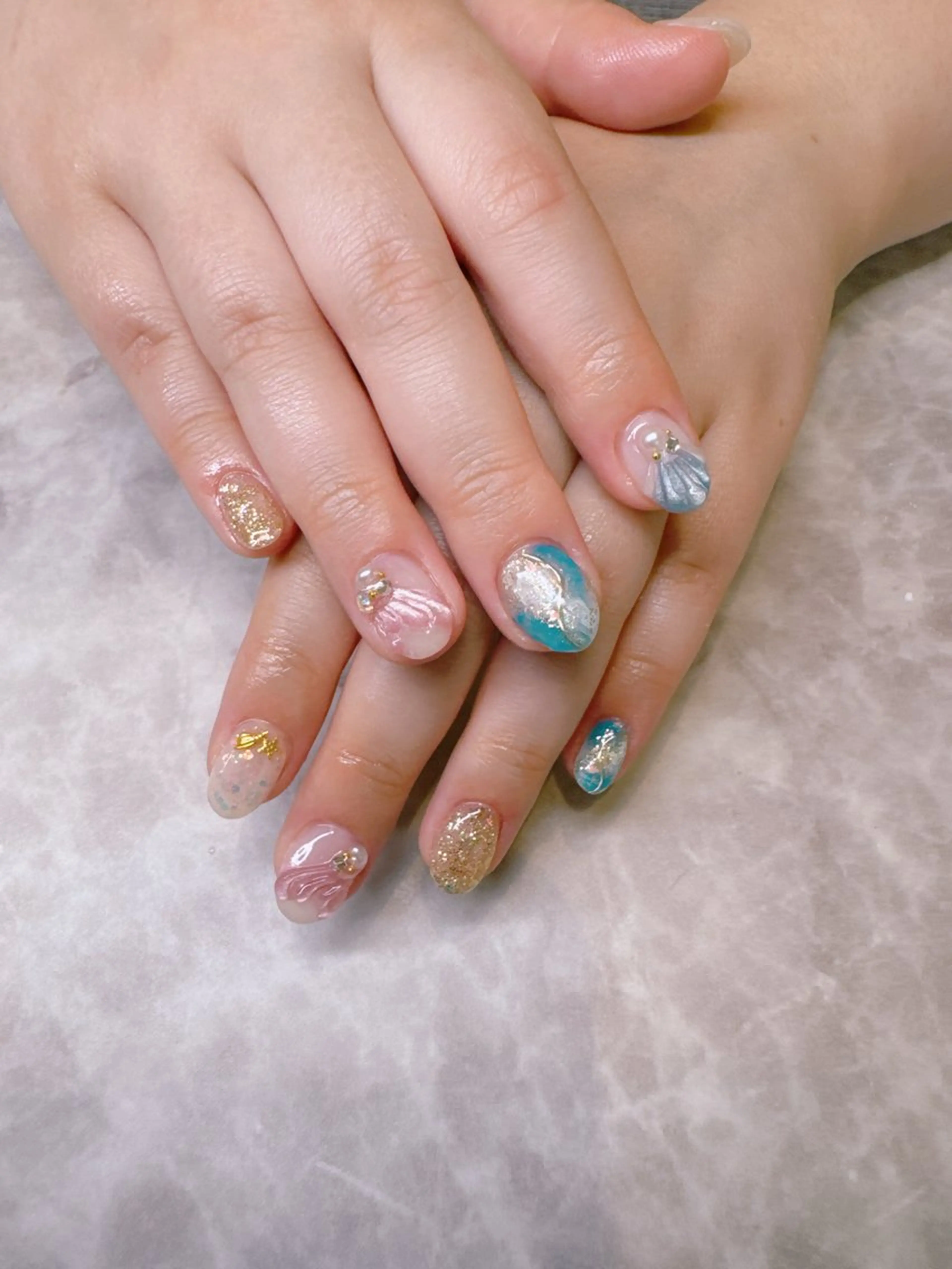 ネイル 夏ネイル ハンドネイル olim nailspaceのネイルデザイン