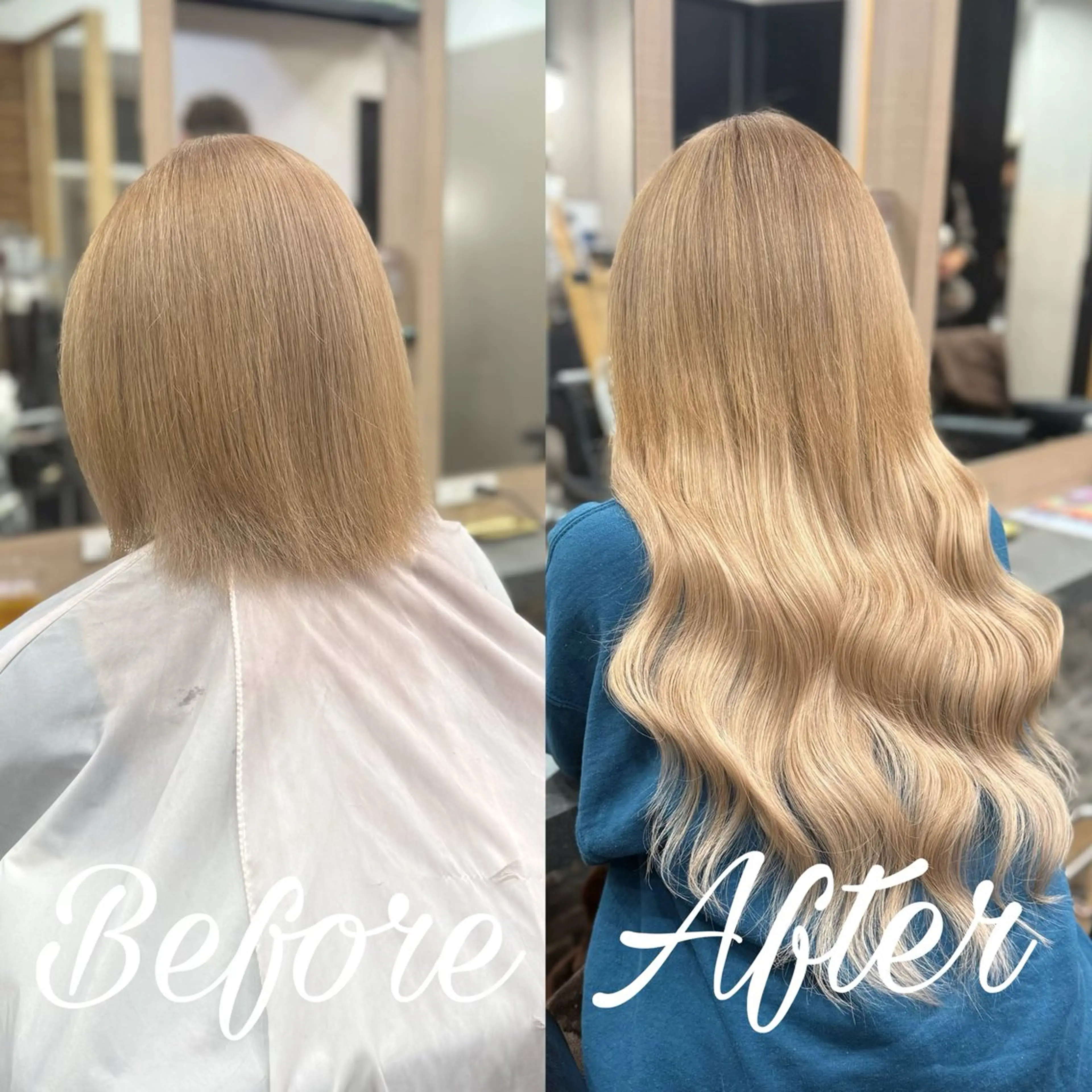 ロング カット ヘアカラー エクステ ハイトーン&エクステ /RIE🌻のヘアスタイル