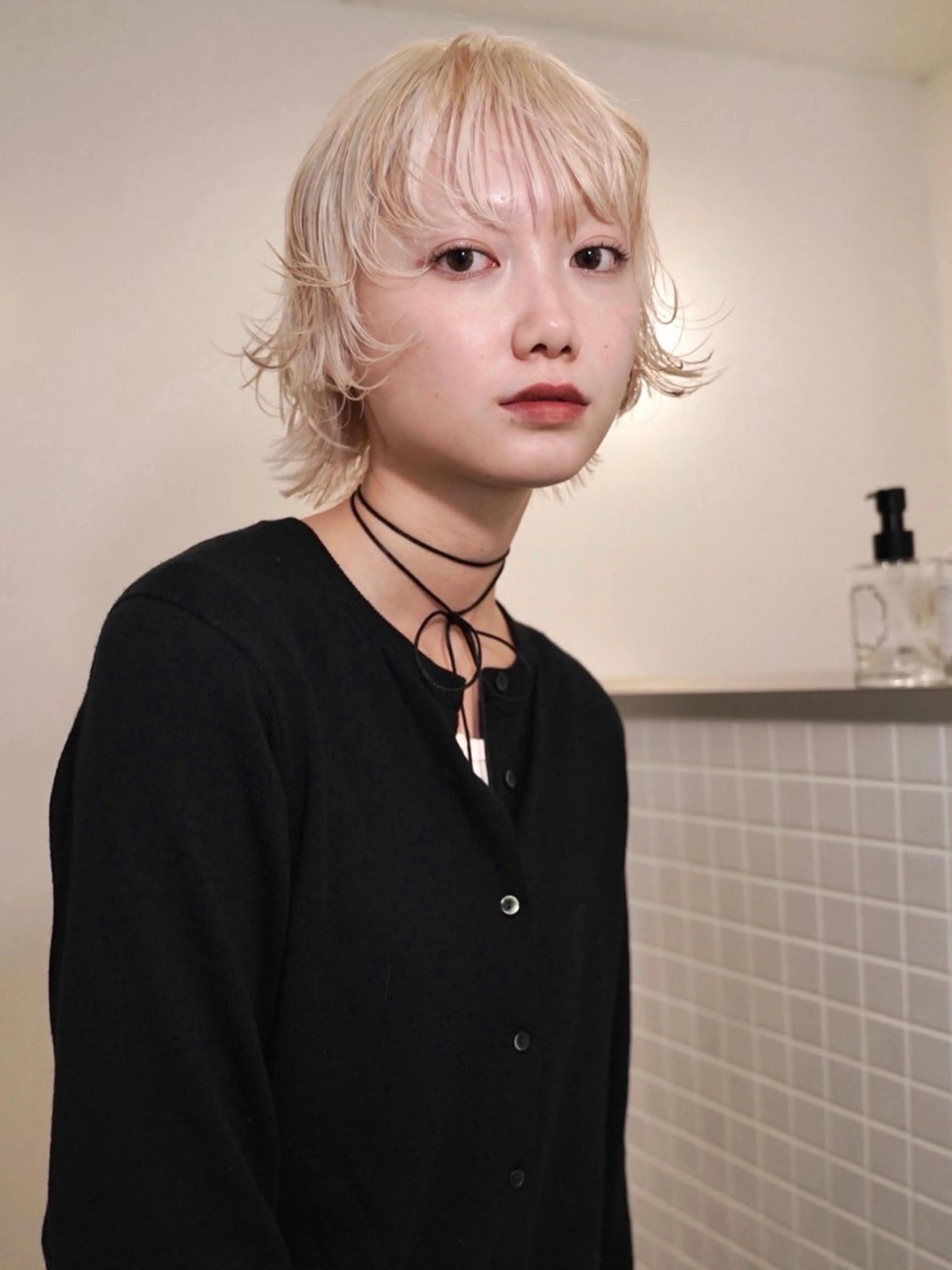 ショート カラー ショートレイヤー レイヤーカット ショートヘア ウルフカット カット ヘアカラー トリートメント デザイン/レイヤー Kaito🐩/栄のヘアスタイル