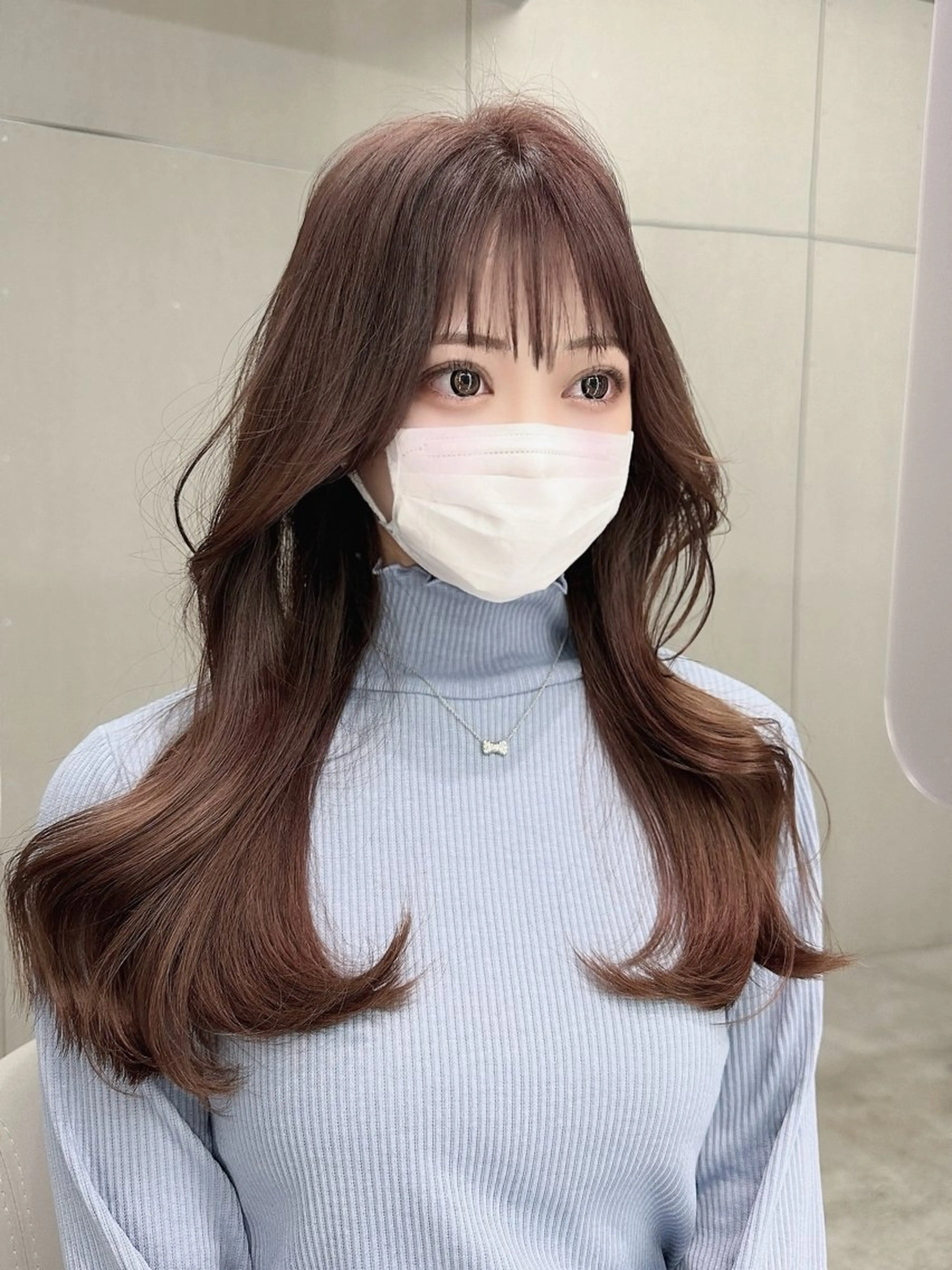 ロング カラー ブラウンカラー ナチュラルブラウン 韓国風ヘア 名古屋/レイヤー /RYOUICHI/のヘアスタイル