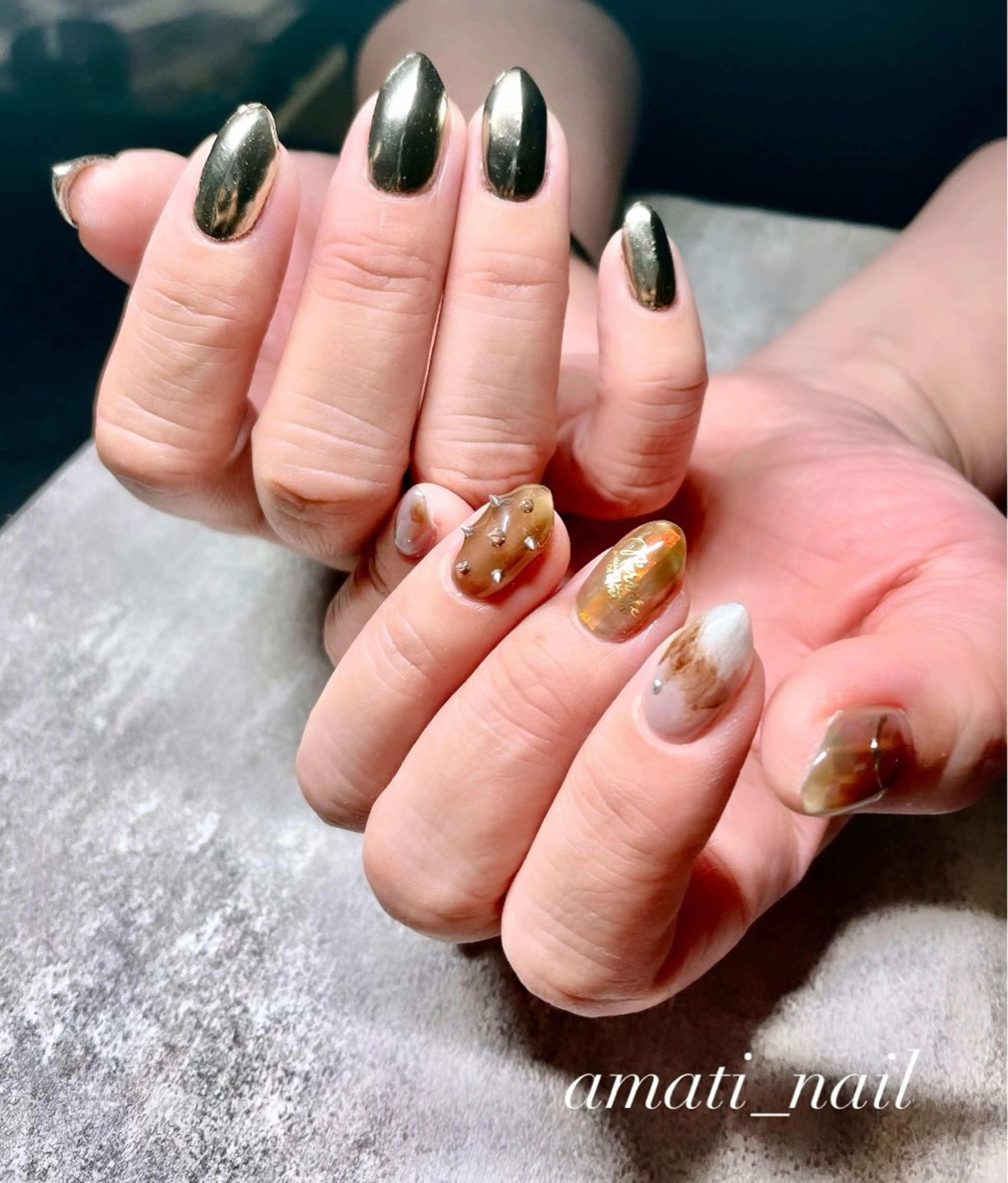 ネイル フットネイル ジェルネイル マグネットネイル ミラーネイル ニュアンスネイル ハンドネイル amati_nail TAKAKOのネイルデザイン