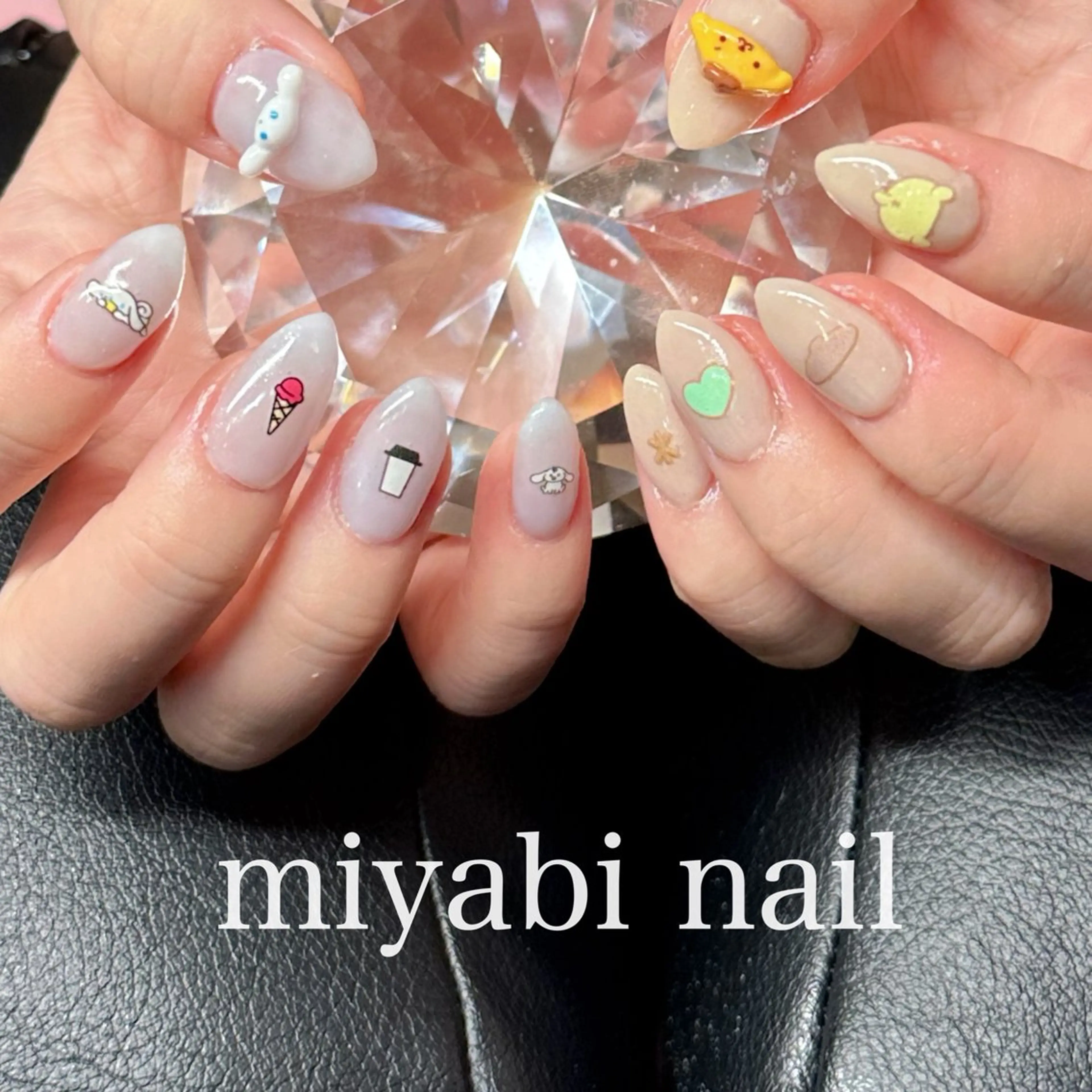 ネイル 持ち込み ハンドネイル miyabi nail 桂川駅近くのネイルデザイン