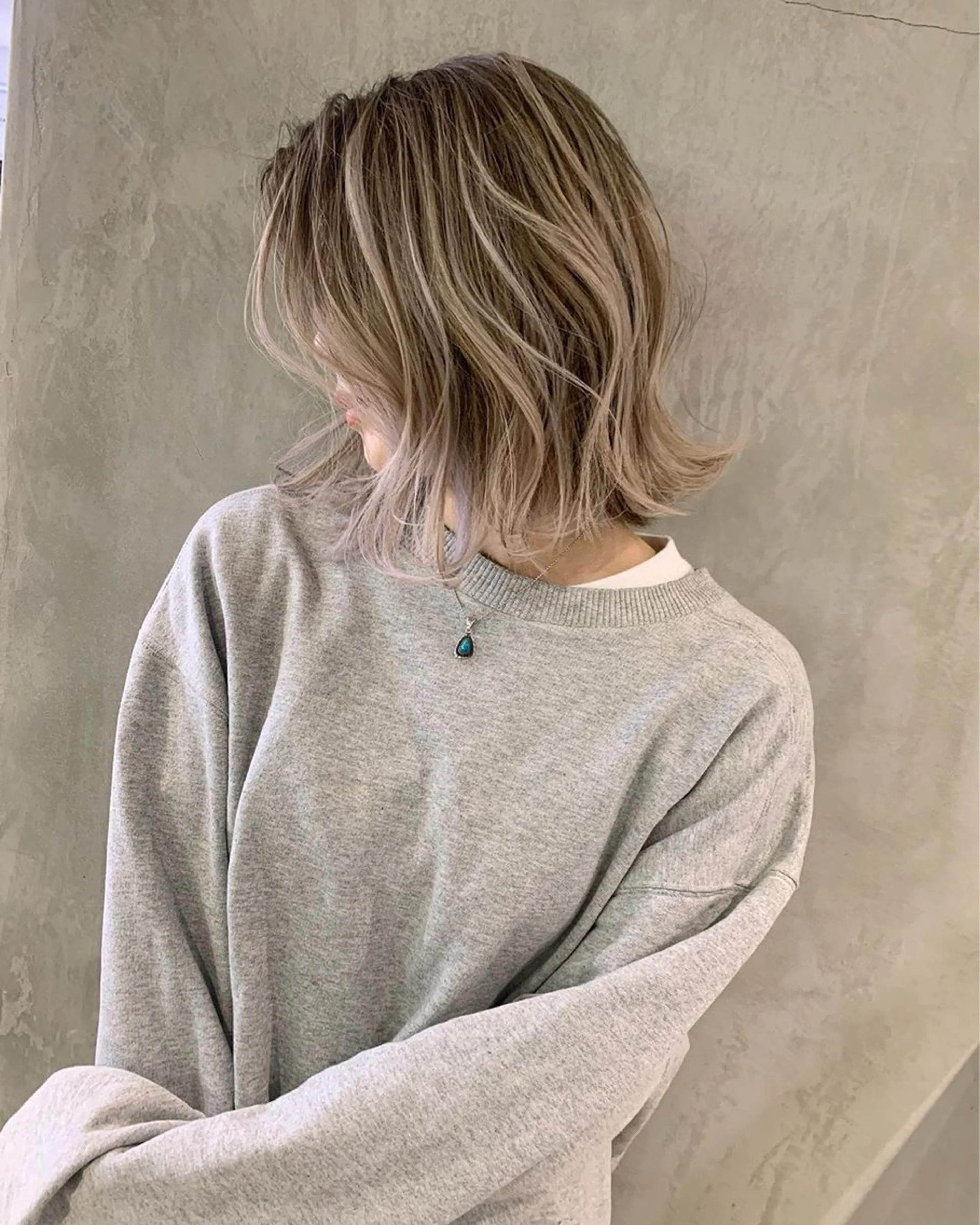 ミディアム カラー ハイライトカラー ハイライト 無料ショートカット 募集中anzu📛のヘアスタイル