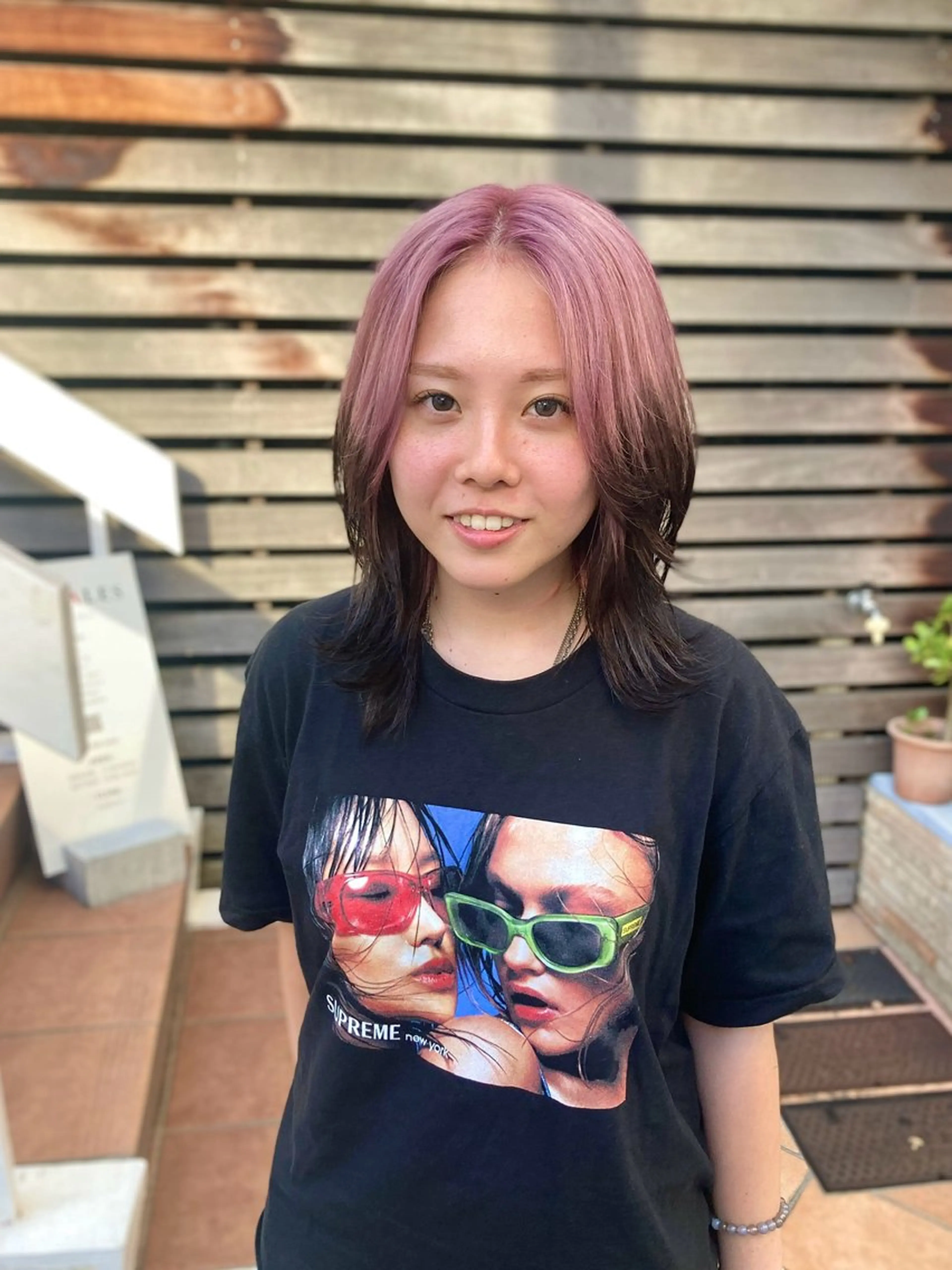 ミディアム カラー カット ヘアカラー トリートメント ウルフレイヤー エクステ/kokiのヘアスタイル