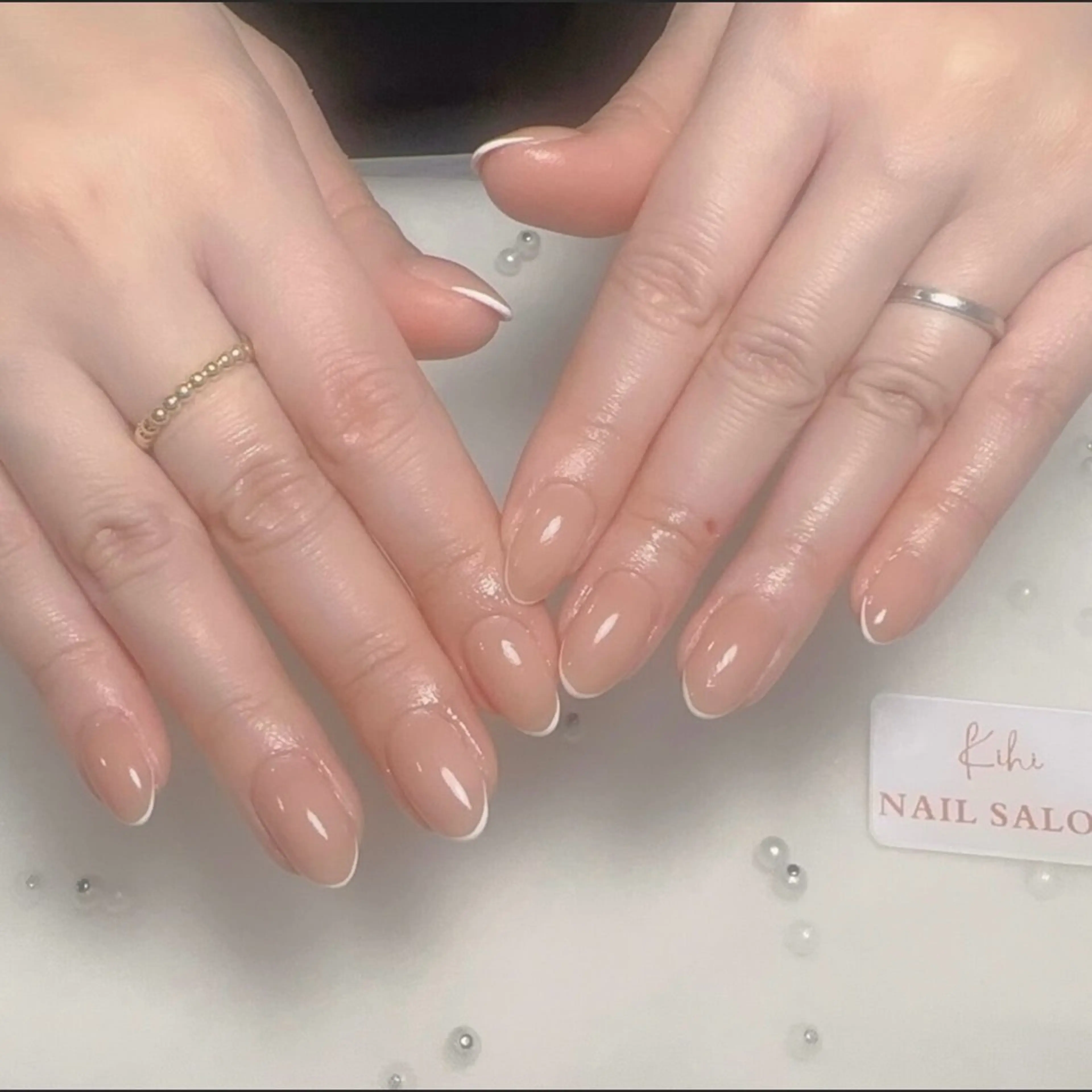 ネイル アートネイル フレンチネイル ジェルネイル グラデーション 韓国ネイル ハンドネイル 💕鈴木ユリ パラジェル/オフ無料のネイルデザイン