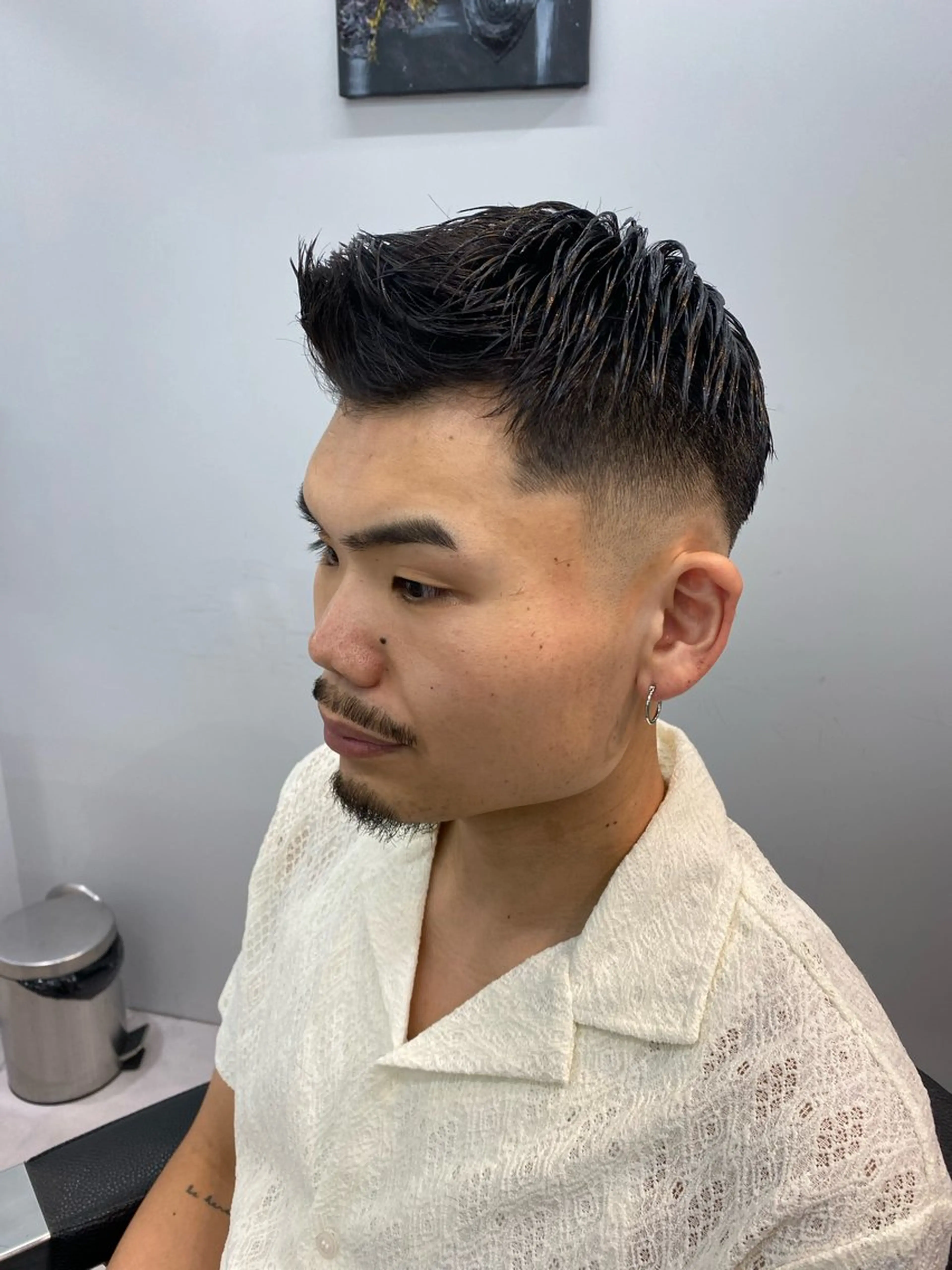 ショート カラー パーマ ヘアアレンジ メンズ The faderz barbershop所属・フェードモデル限定 🔥高円寺Maiのヘアスタイル