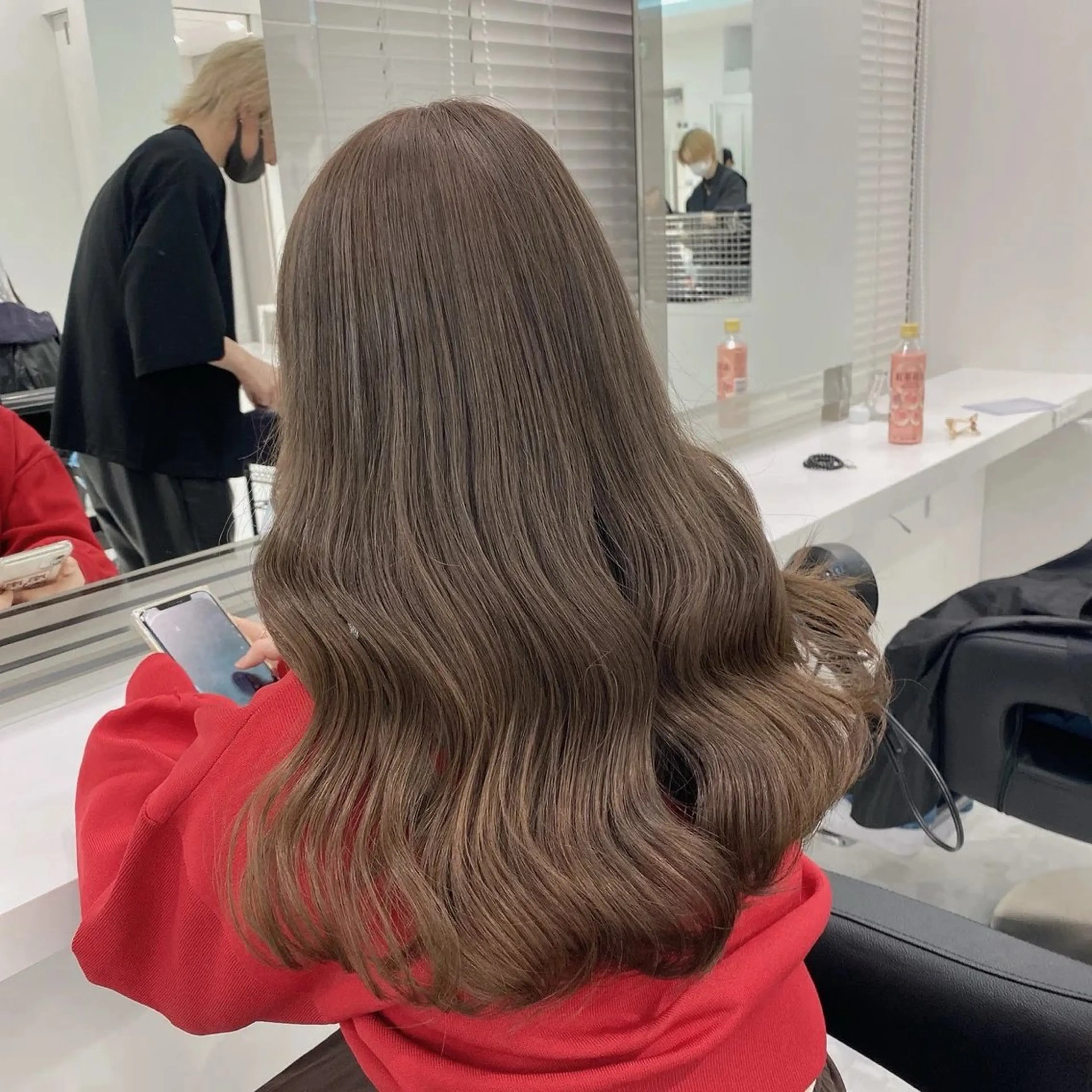 セミロング カラー ヘアアレンジ ヘアカラー トリートメント レイヤー/艶ベージュ /🎀Saki🎀のヘアスタイル