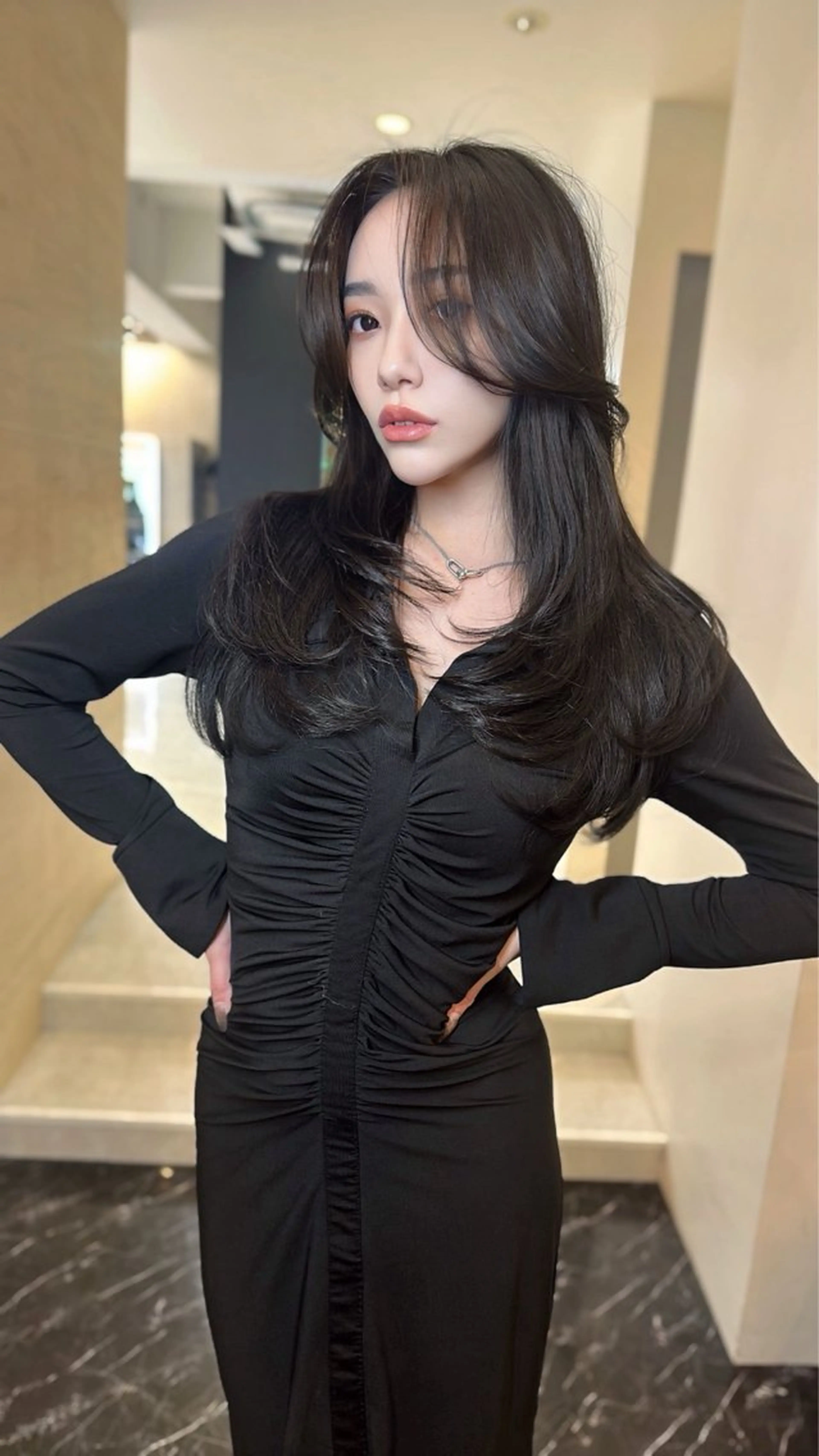 ロング カット ヘアカラー トリートメント 中韓🇨🇳🇰🇷 🤍TAKAHIROのヘアスタイル