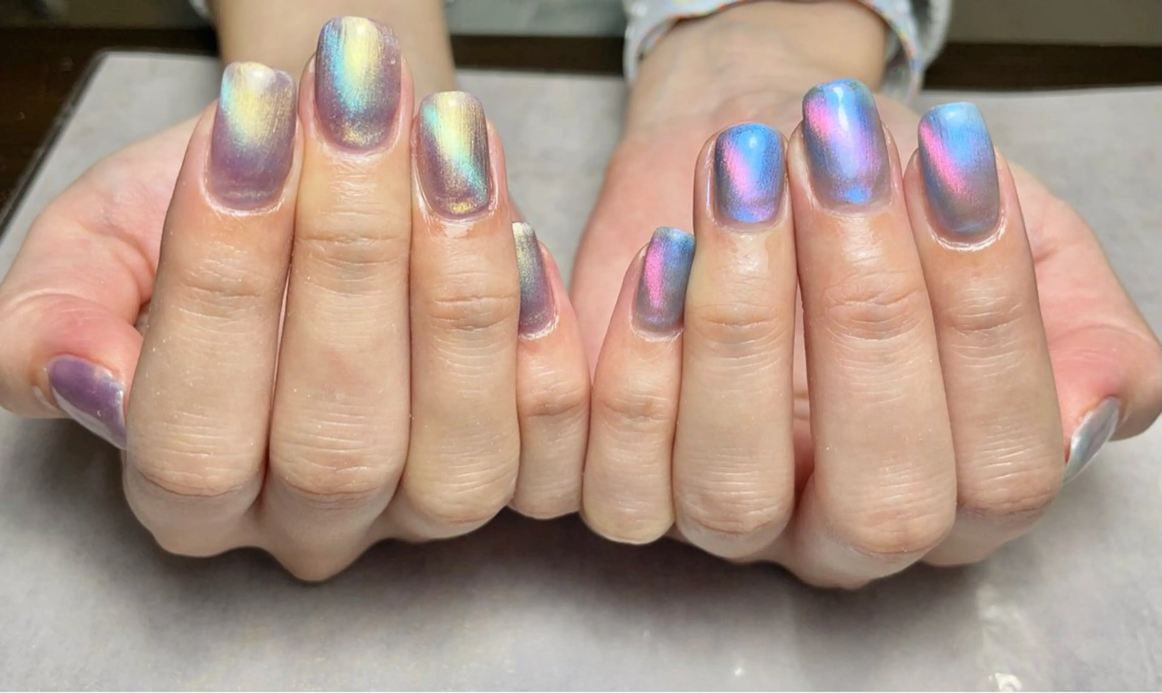 ネイル ジェルネイル マグネットネイル パラジェル シンプルネイル ハンドネイル BLANCEnail所属・BLANCnail yuuのネイルデザイン