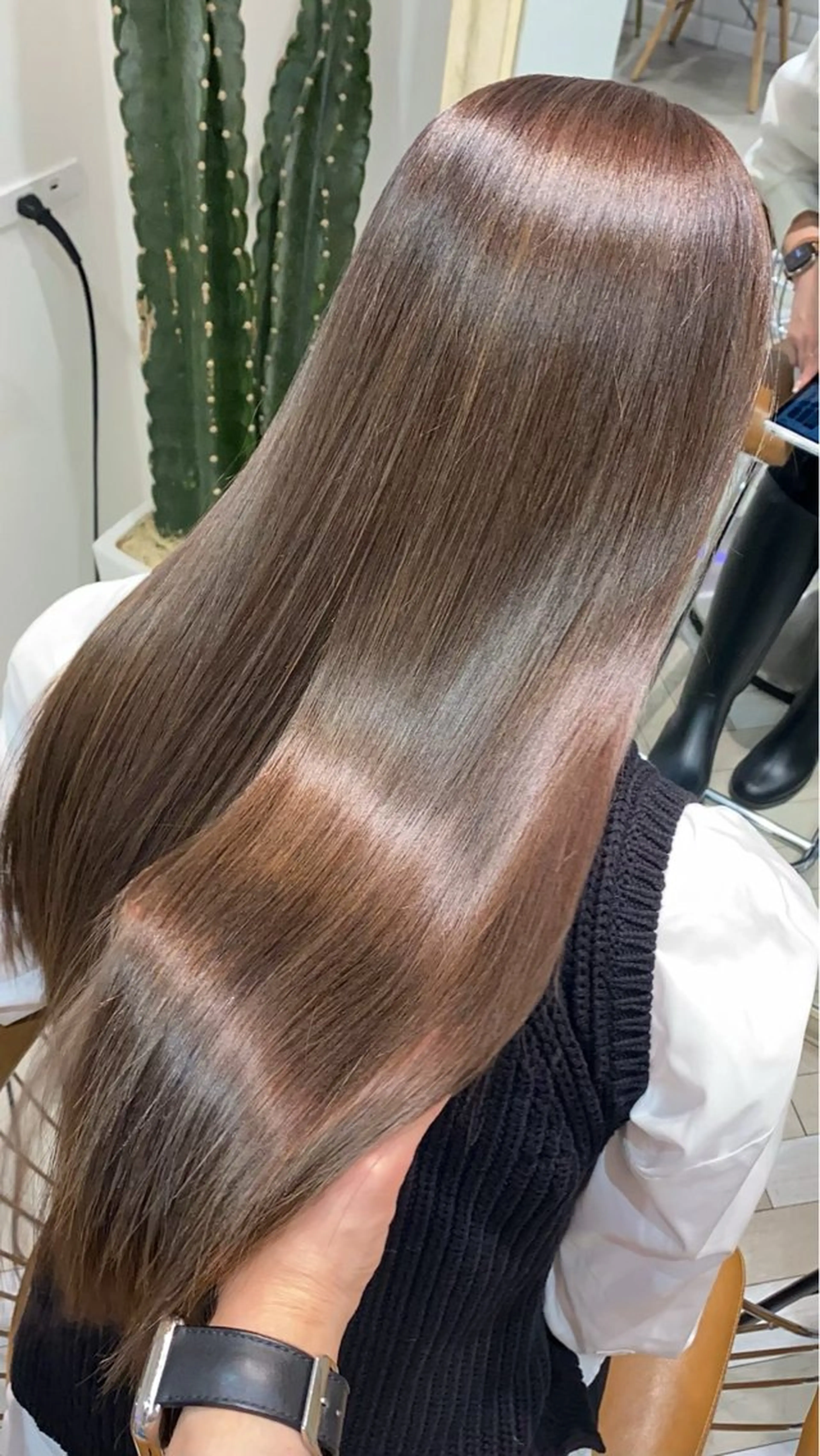 ロング カラー ベージュカラー 透明感カラー グレージュ 髪質改善 トリートメント カット ヘアカラー トリートメント ヘッドスパ 新宿/韓国レイヤー/ 顔周りカット松本美晴のヘアスタイル