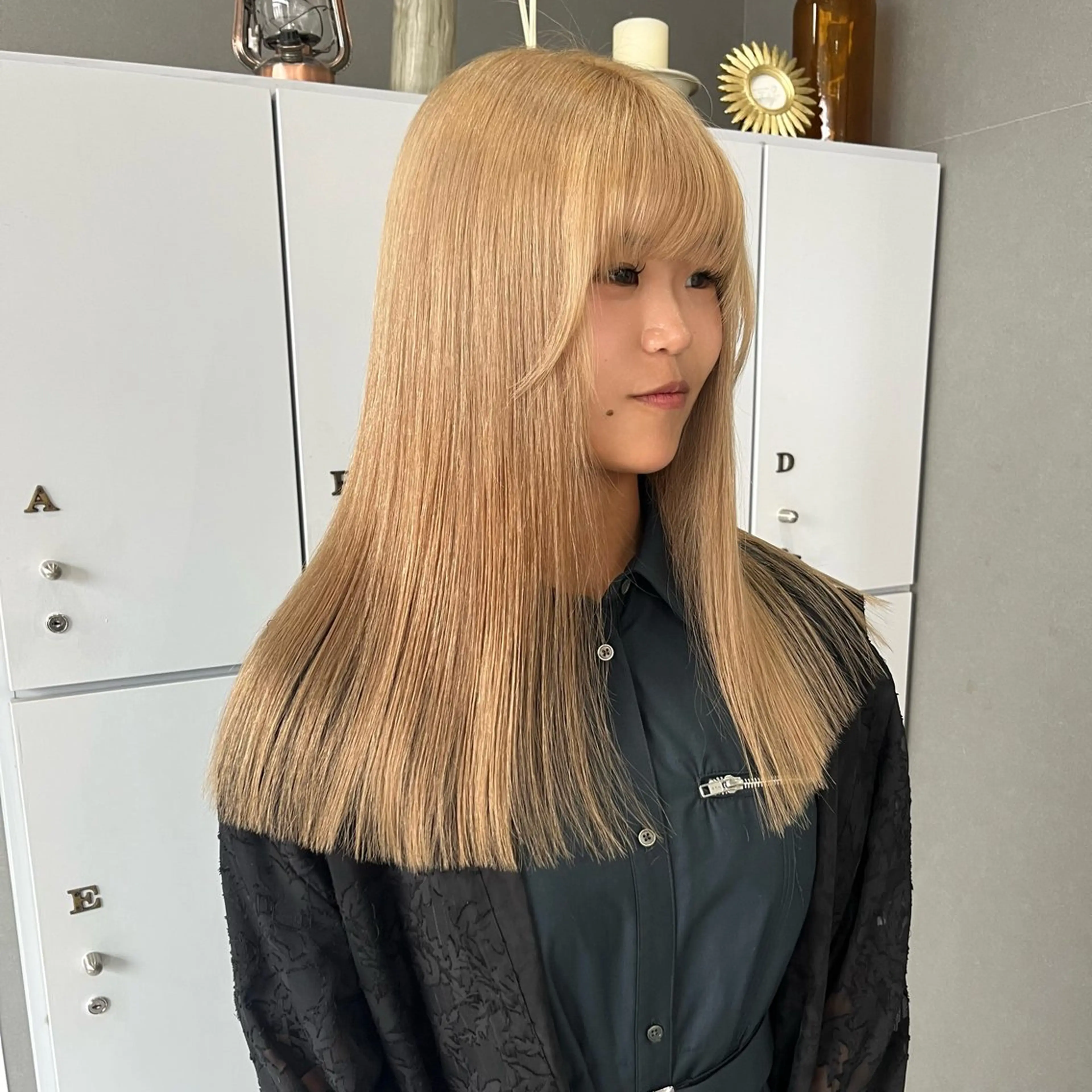 ロング カラー カット ヘアカラー トリートメント sato mizukiのヘアスタイル