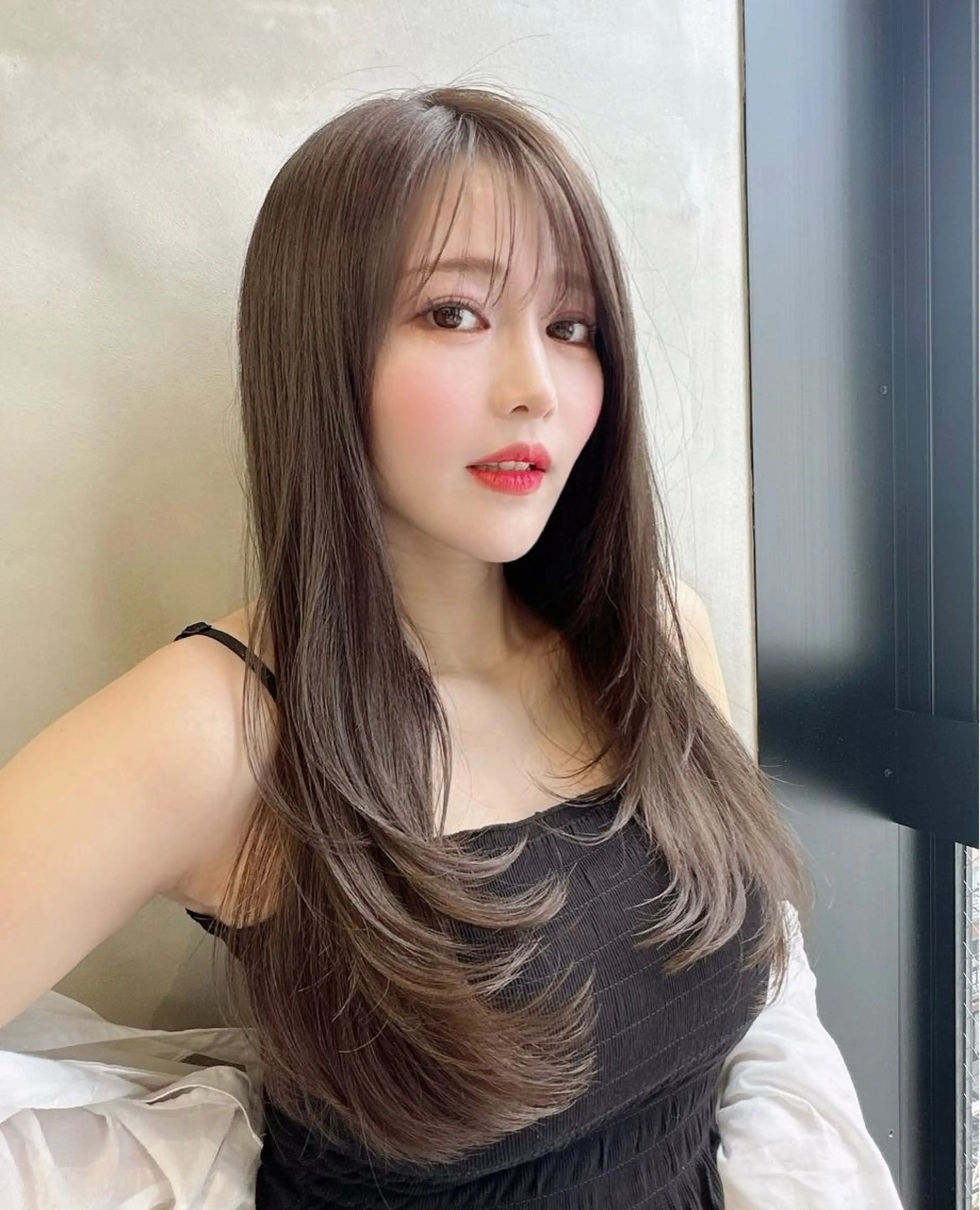 ロング カット ヘアカラー トリートメント ヘッドスパ 縮毛矯正/ブリーチ なしダブルカラー輝希のヘアスタイル