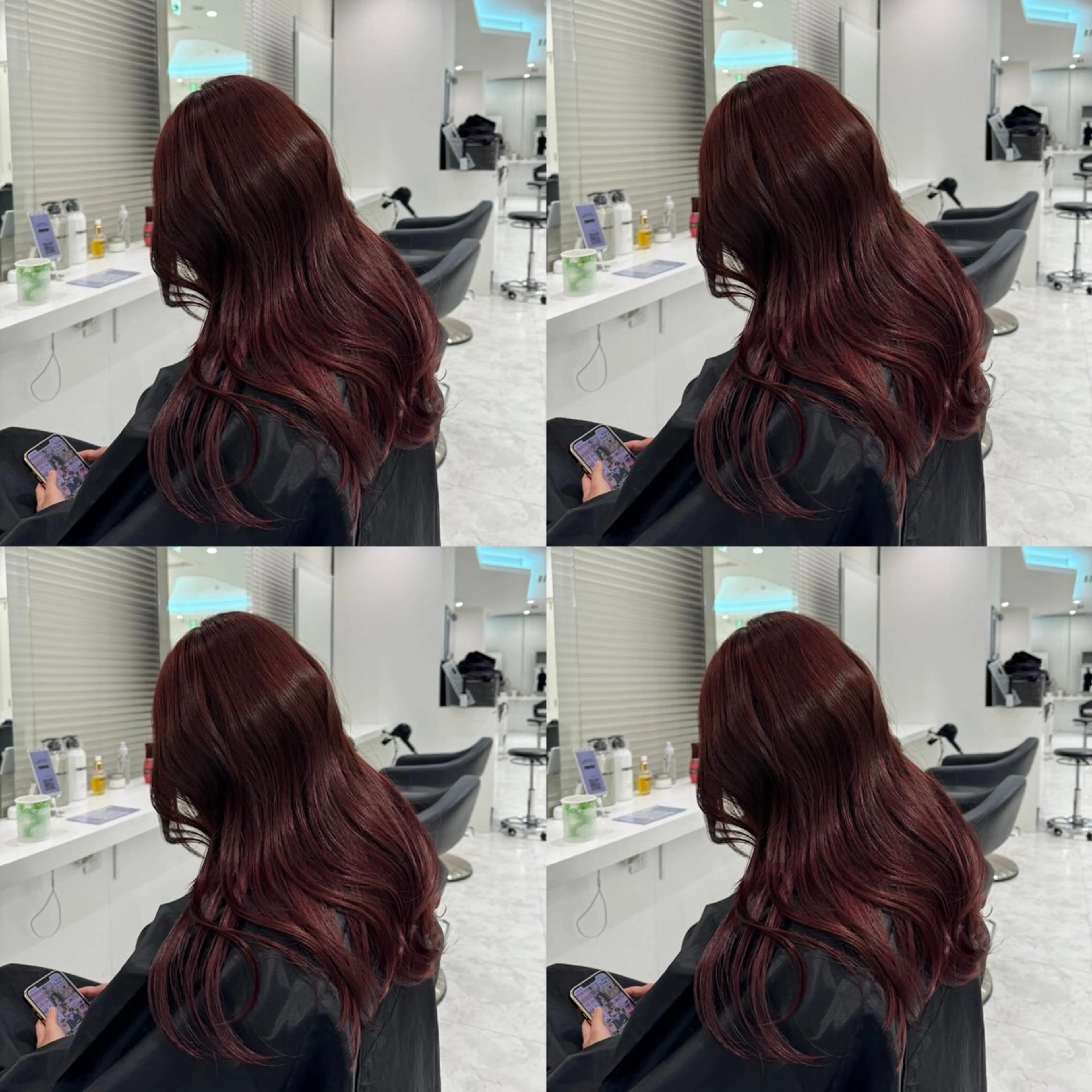 ロング カラー ブリーチ カシス ダブルカラー ブリーチなしカラー オレンジ ヘアカラー トリートメント ヘッドスパ ヘアセット 💖SAE💖 銀座美容師のヘアスタイル