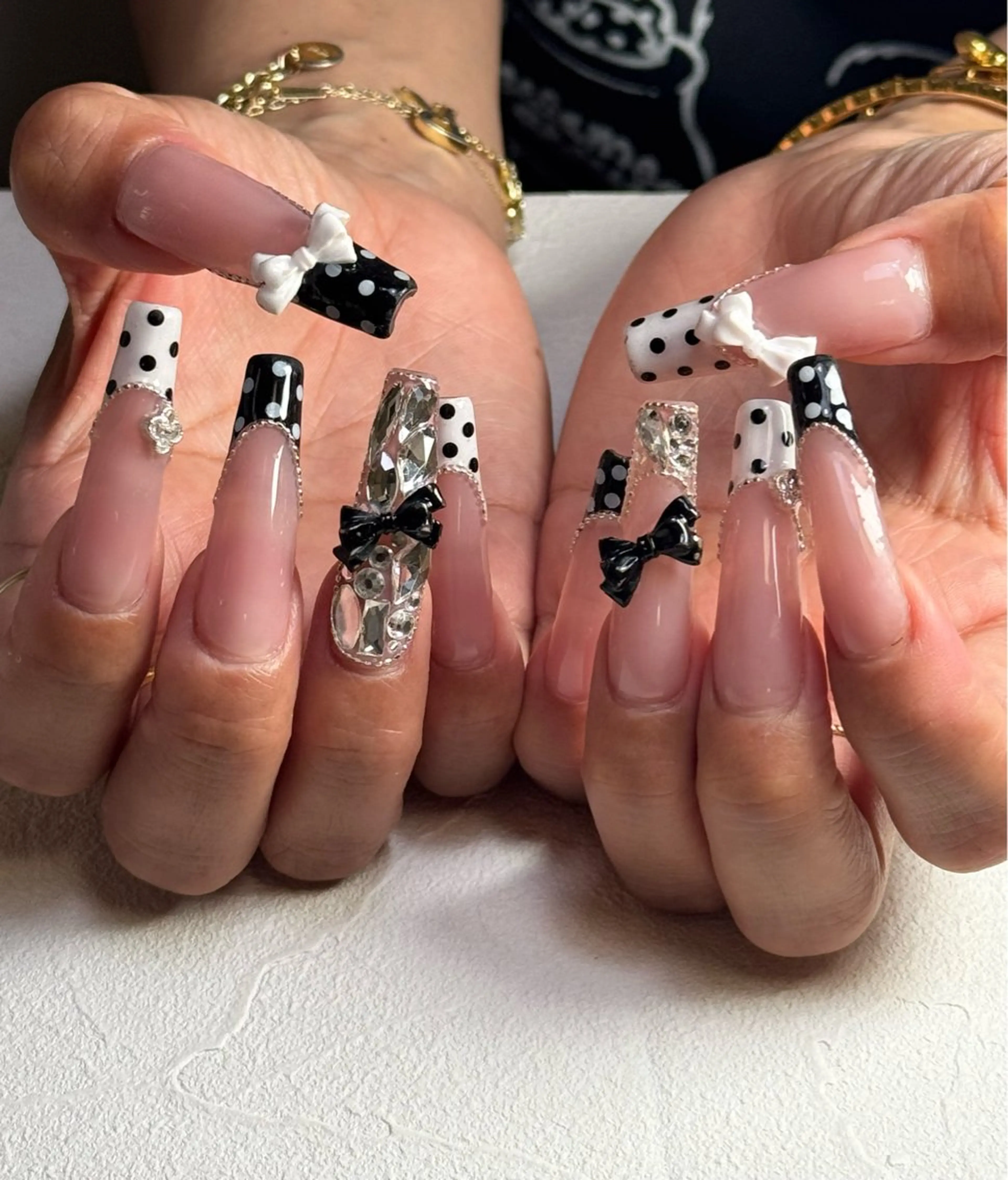 ロング Latte Nail 十三のネイルデザイン