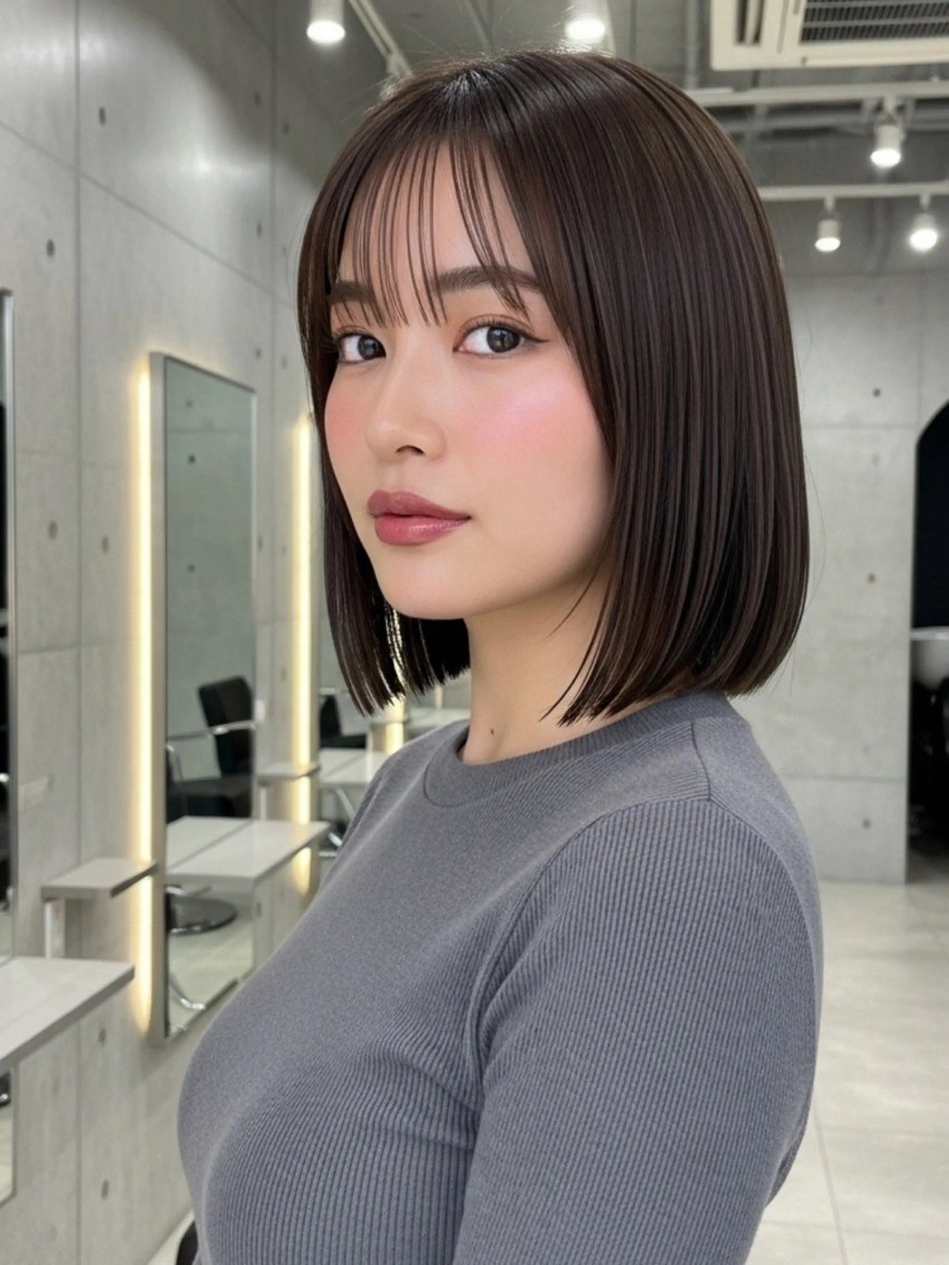 ミディアム 似合わせボブ✖️ 韓国レイヤー✨小関のヘアスタイル