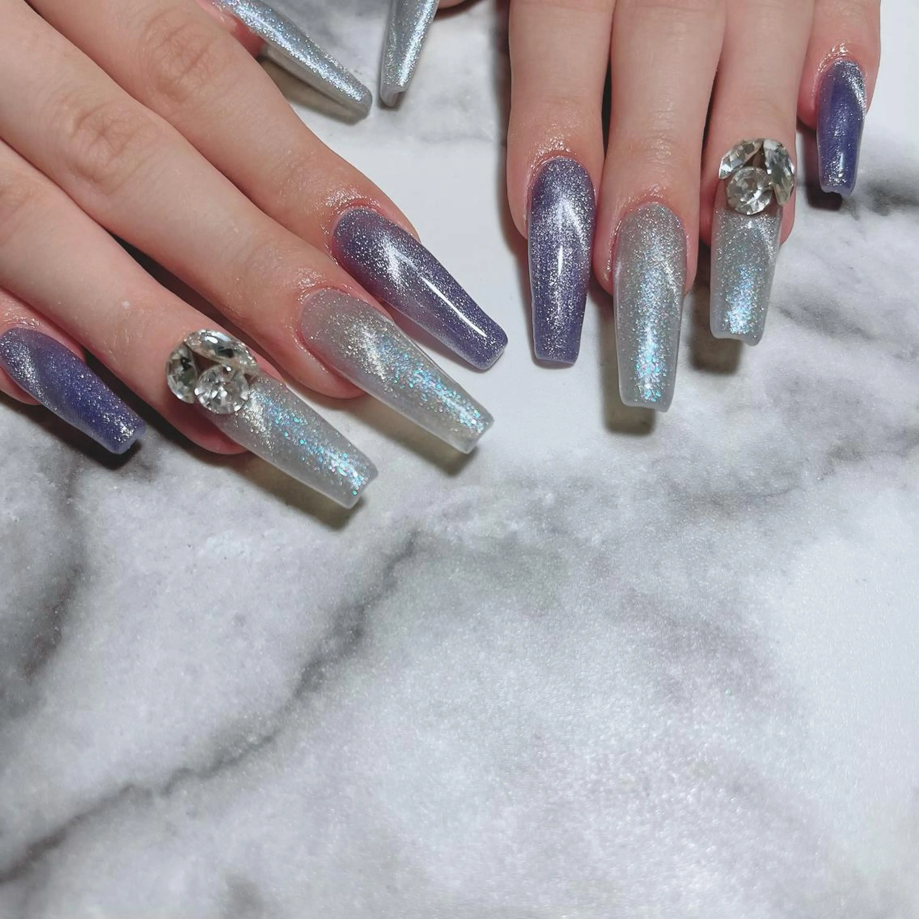 ネイル ジェルネイル マグネットネイル スカルプネイル ハンドネイル salon de belnetta所属・kayo 💅のネイルデザイン