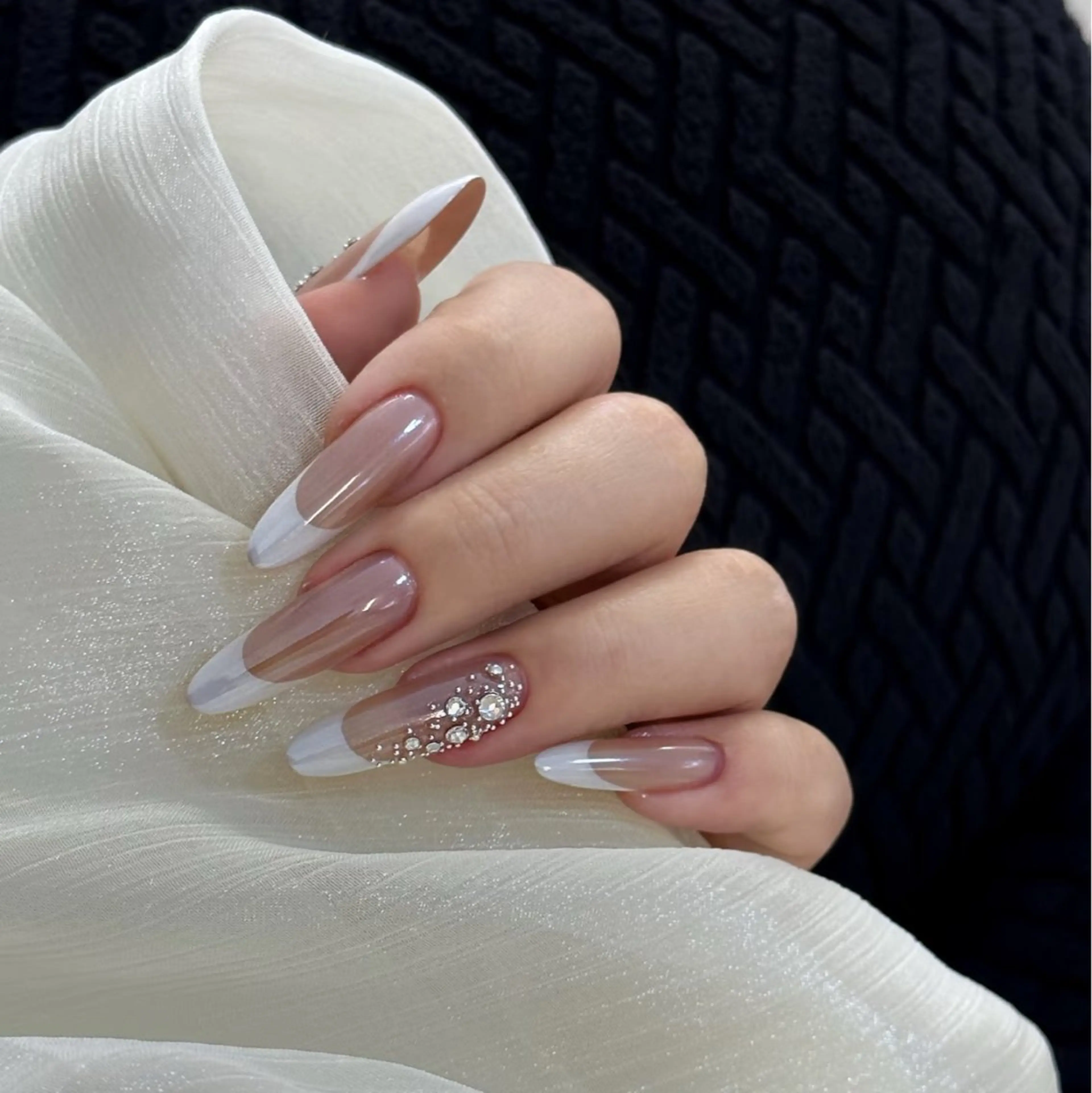 ネイル フットネイル フレンチネイル グラデーション ハート 韓国ネイル ハンドネイル Lynn_ Nailのネイルデザイン