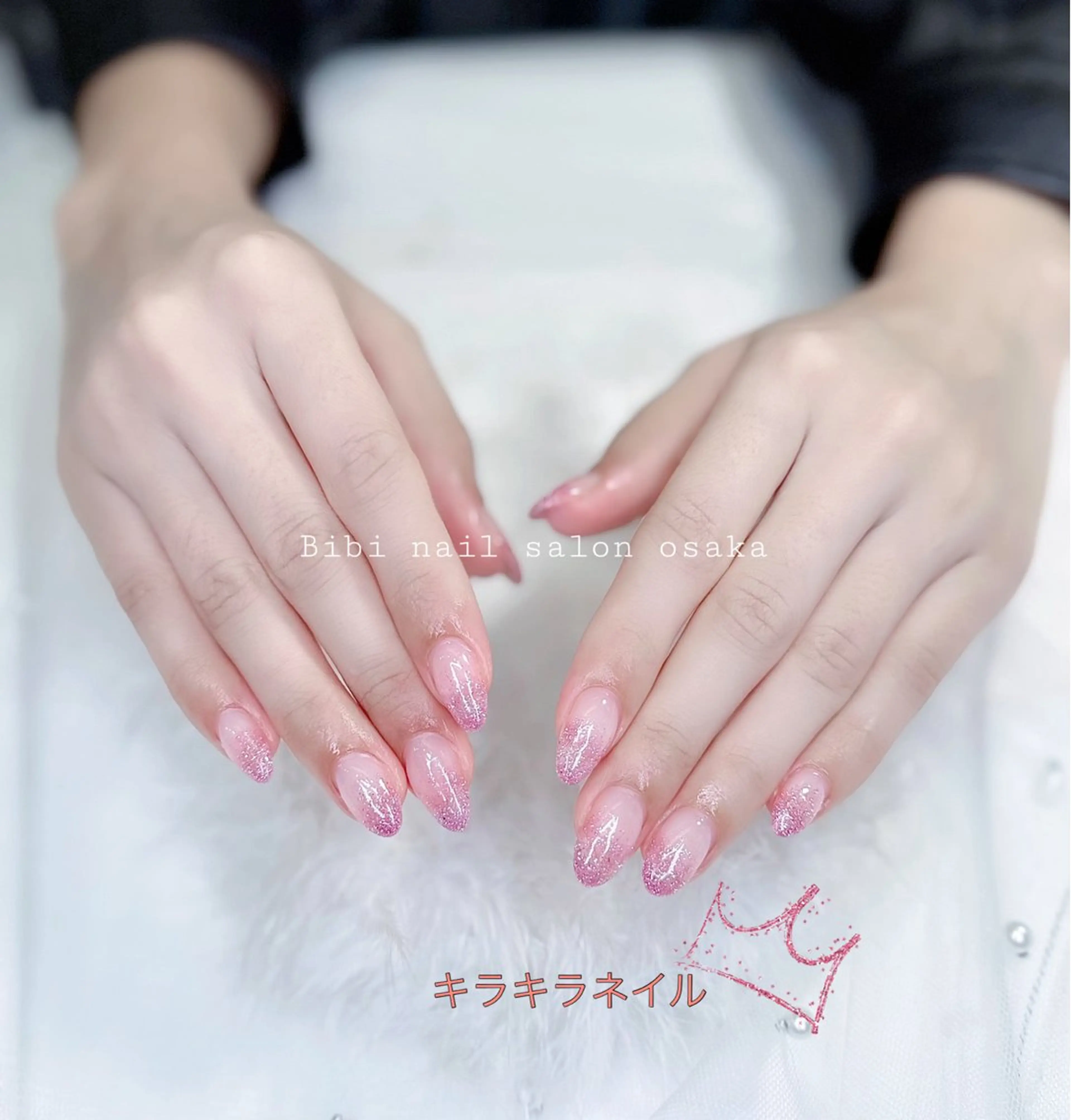 セミロング ハンドネイル Bibi beauty spa Osaka所属・Bibi nail Osakaのネイルデザイン