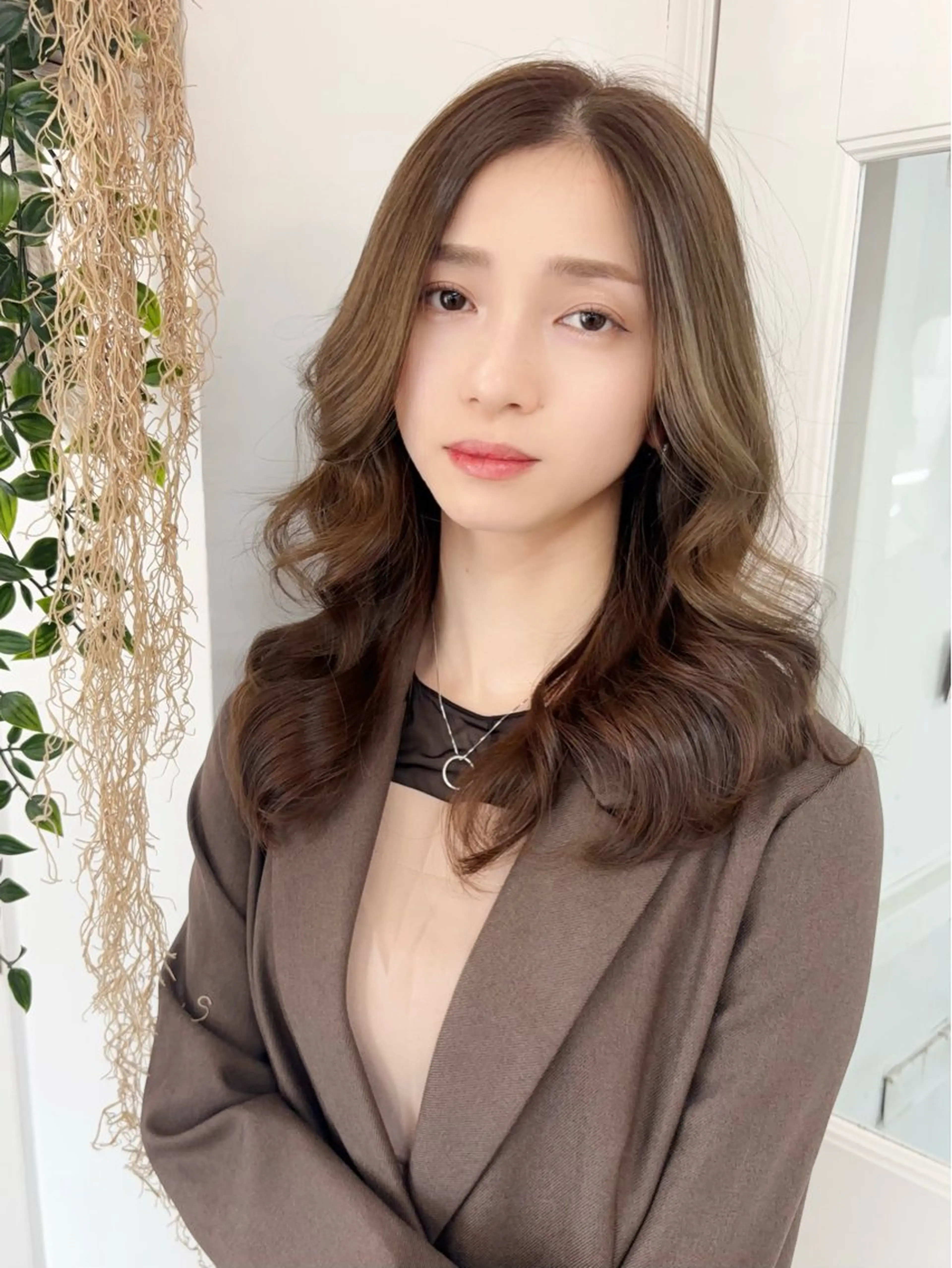 ミディアム 前髪&顔周りカット/ 韓国レイヤー/シバタのヘアスタイル