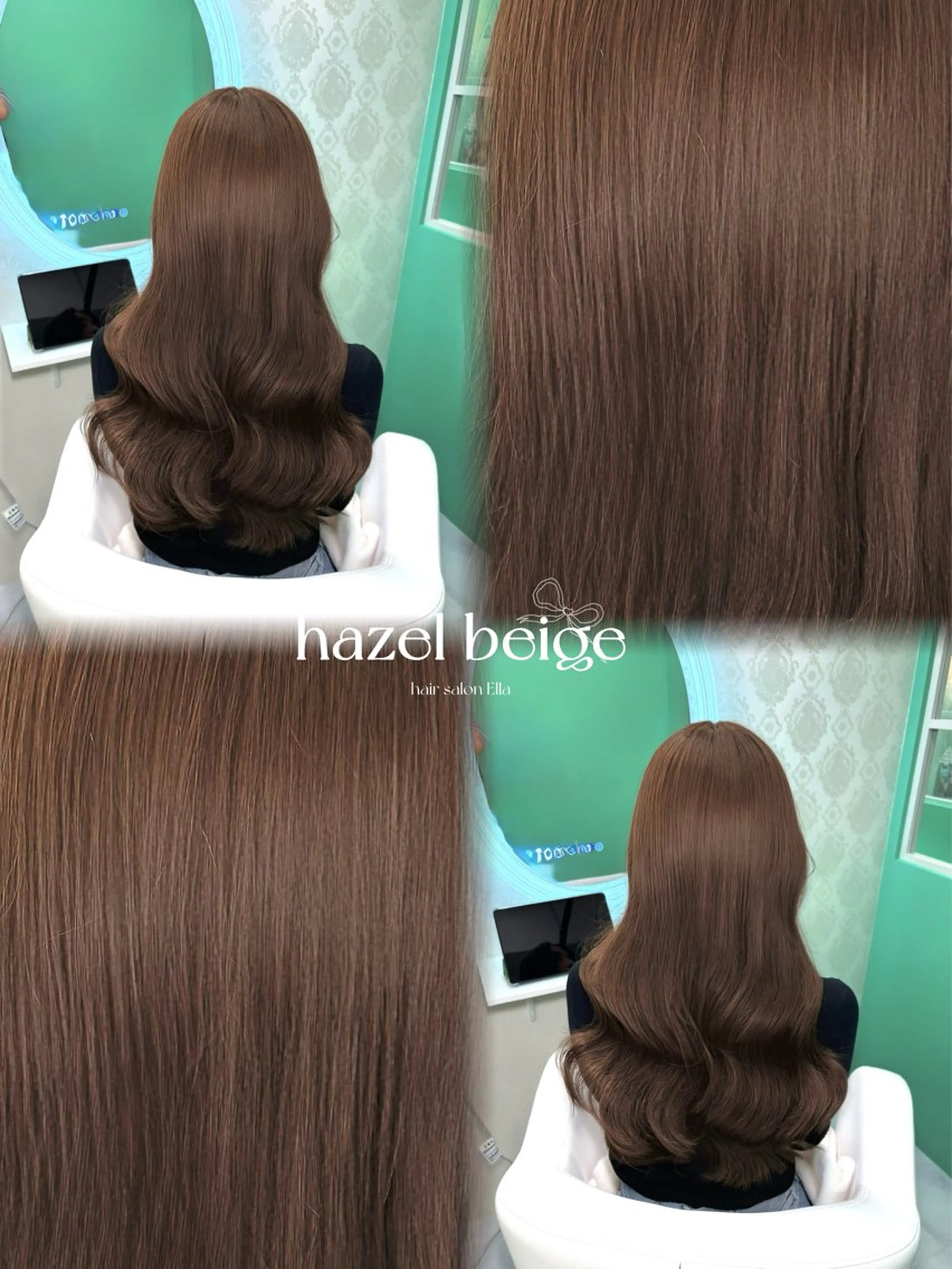 セミロング カラー カット ヘアカラー トリートメント Ella所属・nana【艶髪】/ レイヤー/縮毛矯正のヘアスタイル