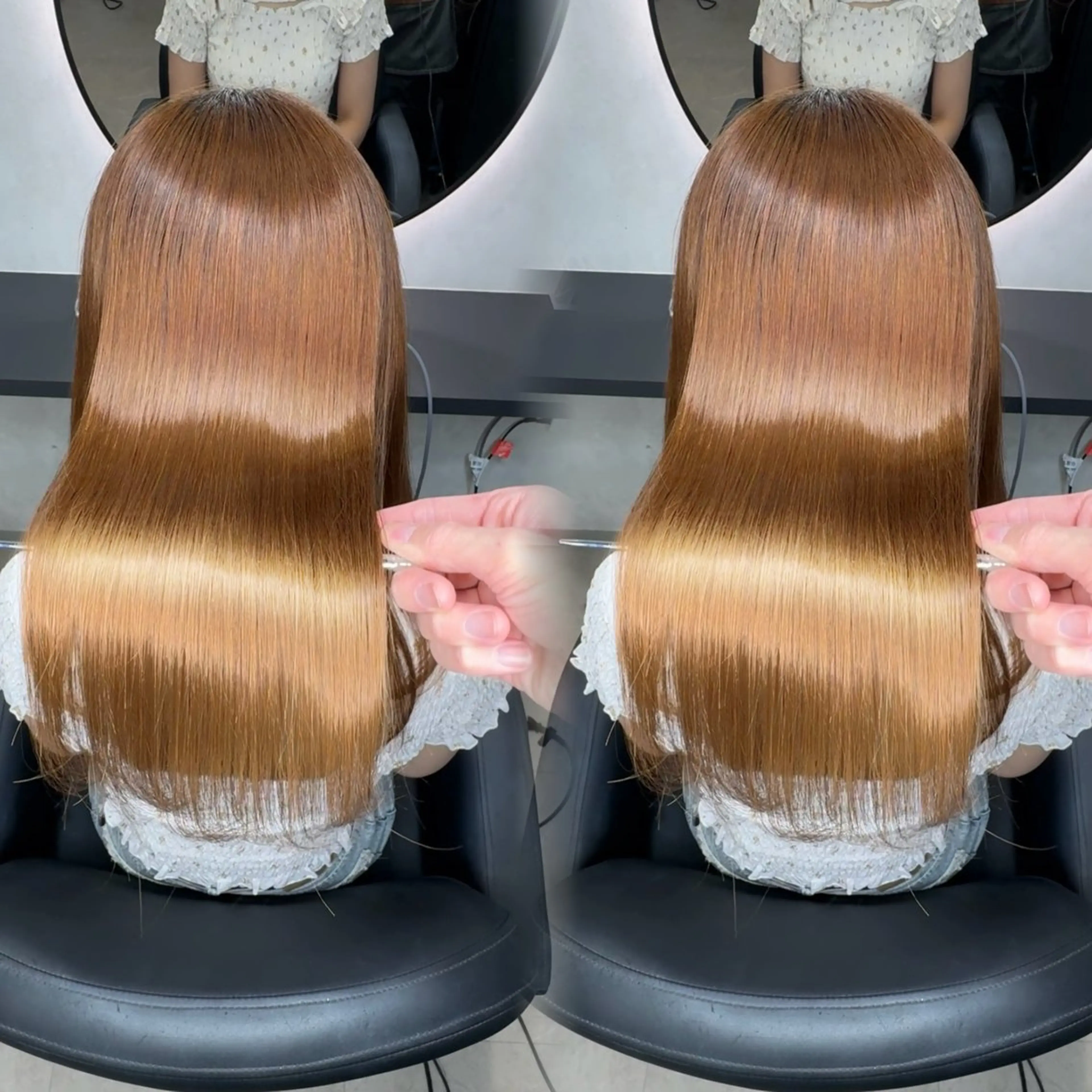 ロング ヘアアレンジ カット 縮毛矯正 トリートメント 新宿 /髪質改善/ 縮毛矯正/ヒュウガのヘアスタイル