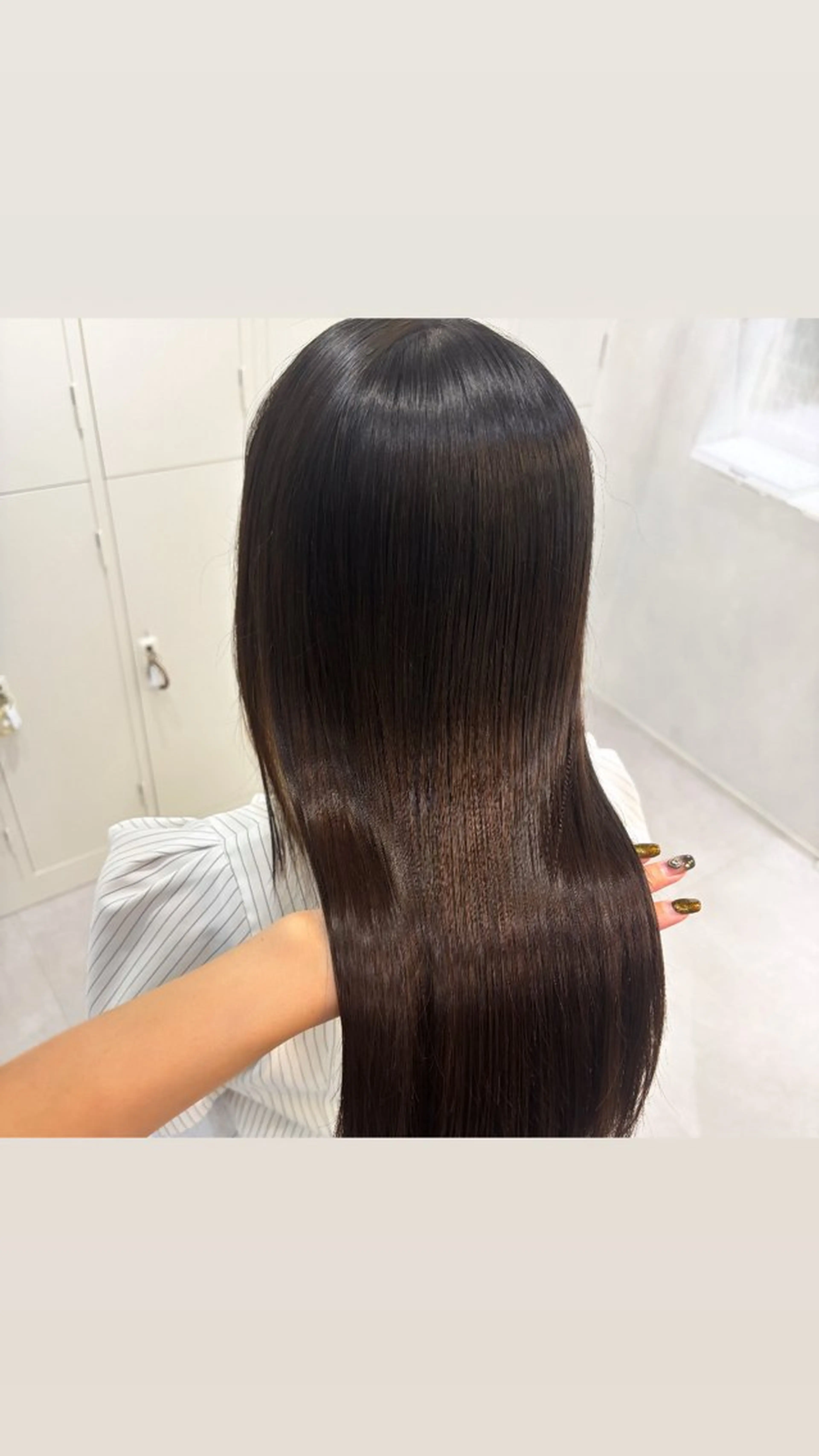 ロング カット 縮毛矯正 トリートメント hina /髪質改善/カラーのヘアスタイル