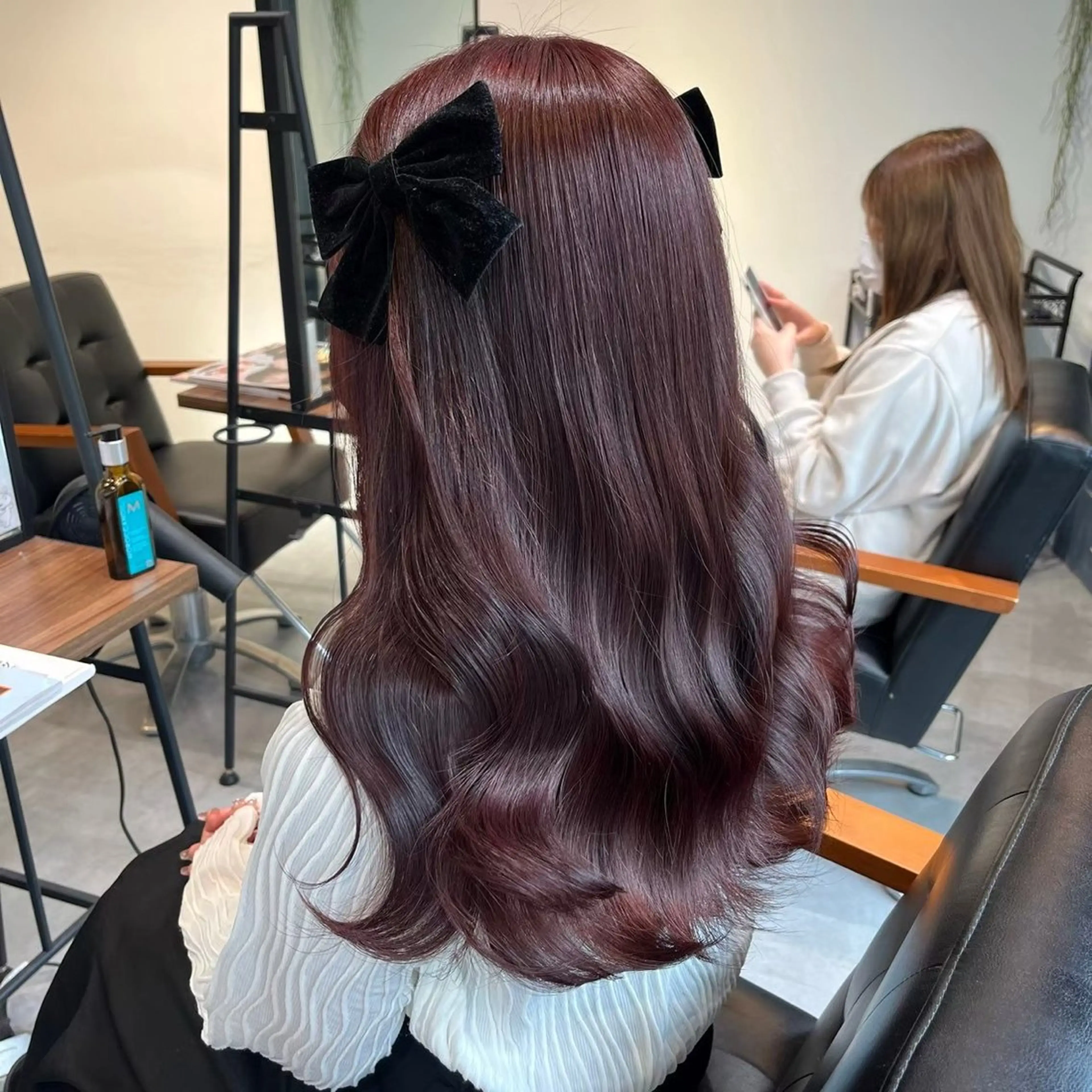 ロング カラー ブリーチ ブリーチなしカラー ピンクカラー ‎Lby home 🪽mikuのヘアスタイル