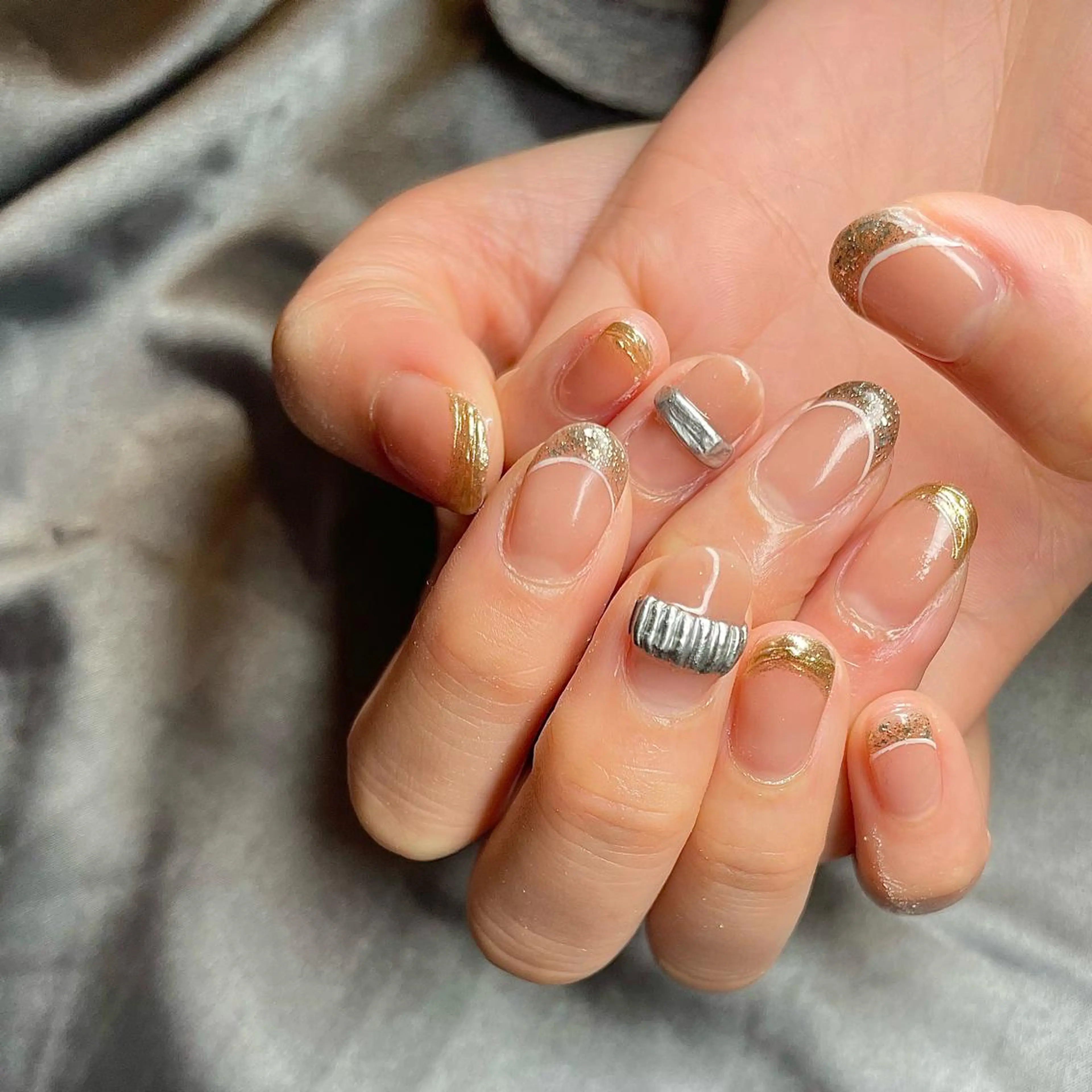 ミディアム カラー パーマ ヘアアレンジ メンズ キッズ ネイル マツエク・マツパ アイブロウ フレンチネイル nail&eye Aoのマツエク・マツパデザイン