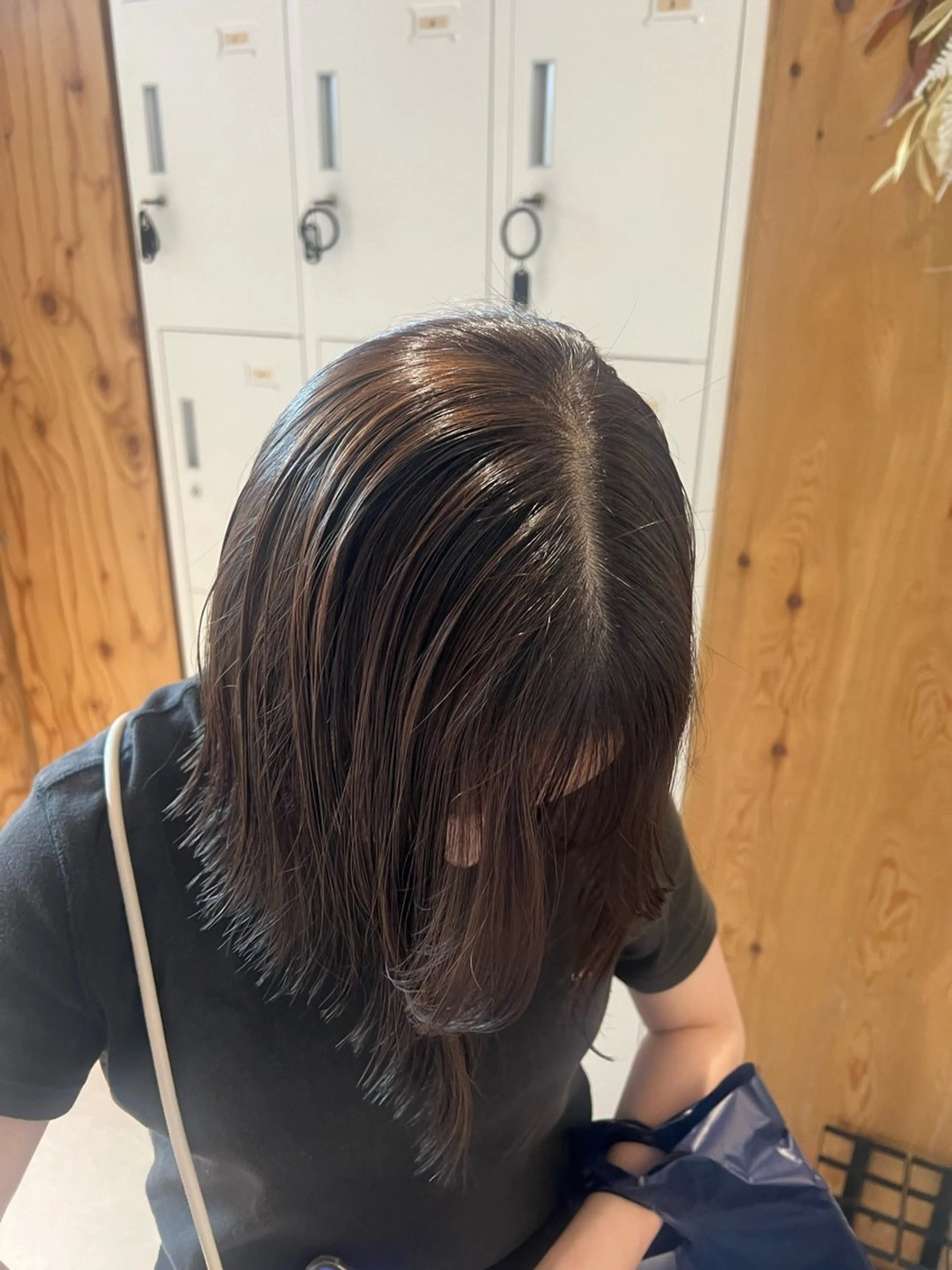 ミディアム カラー 透明感カラー カット ヘアカラー トリートメント 梅田/似合わせボブ /顔周り/RINKAのヘアスタイル