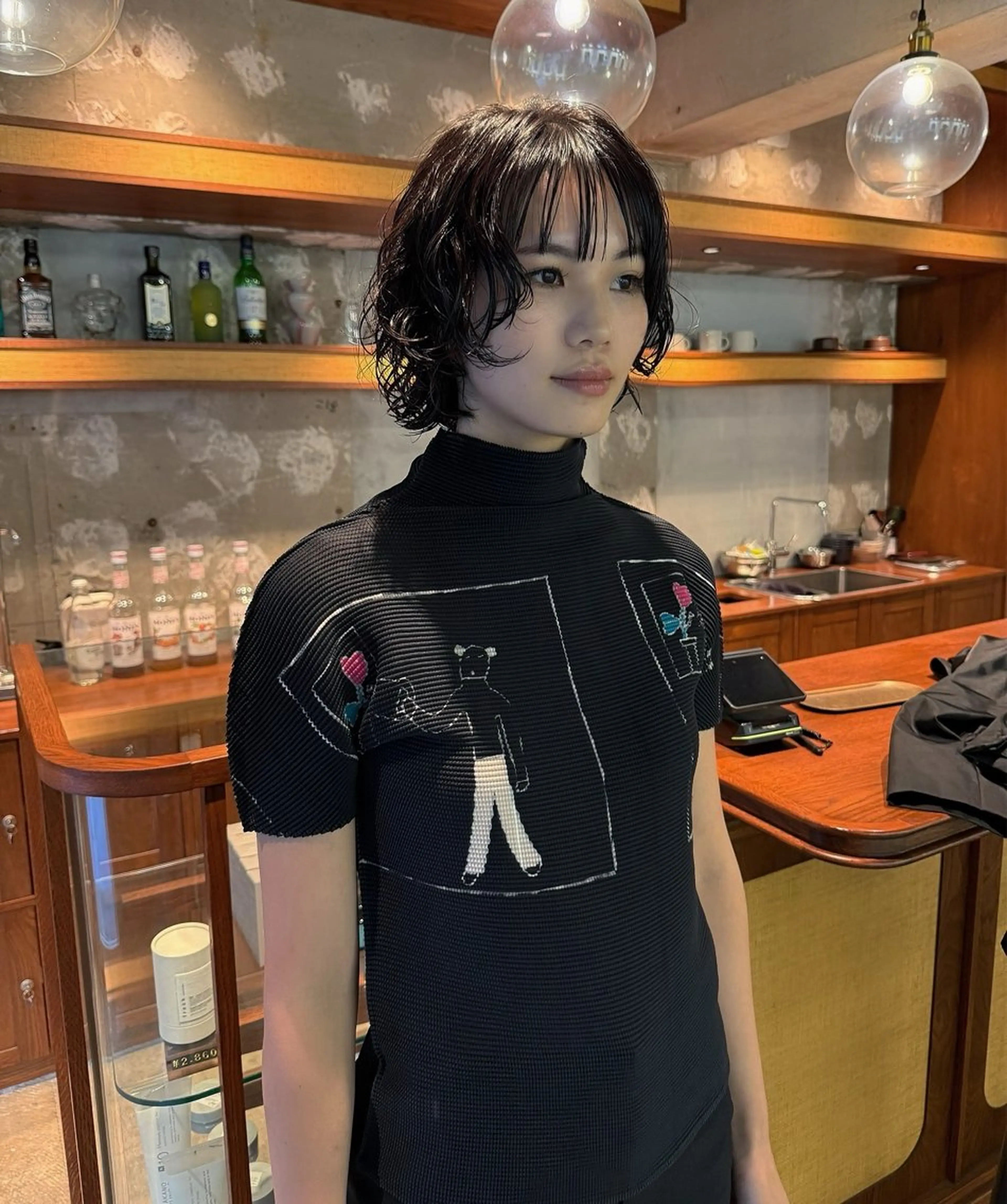 ショート パーマ ere 代々木公園所属・みほ/ニュアンス/ モード/艶カラーのヘアスタイル